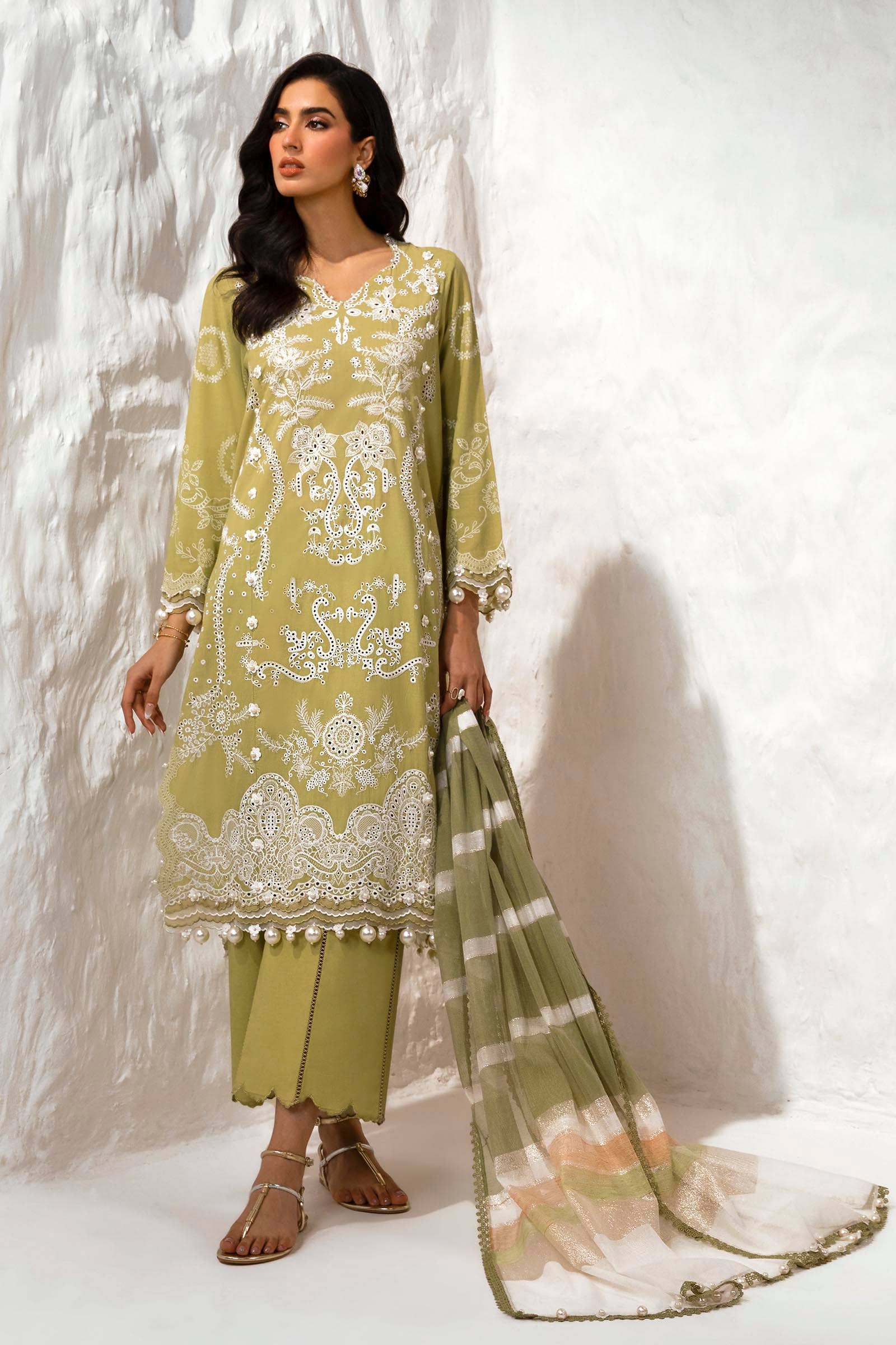 Sana Safinaz | Muzlin Summer 24 | 015A-DF - Aqsa Fabrics