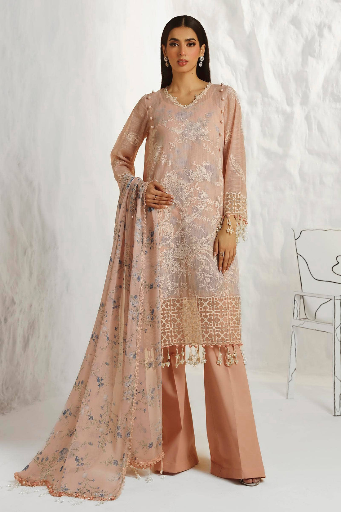 Sana Safinaz | Muzlin Summer 24 | 016B-CJ - Aqsa Fabrics