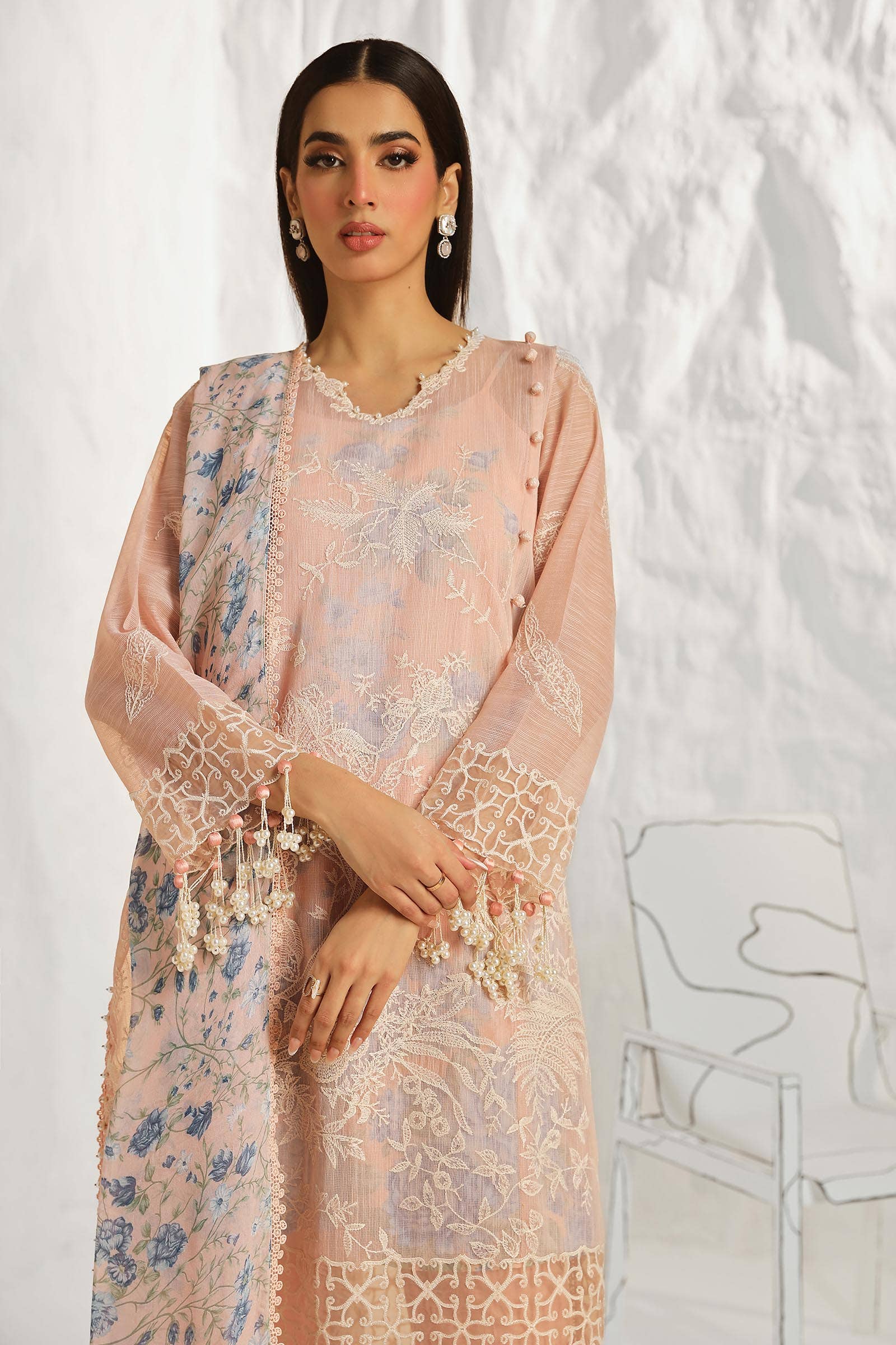 Sana Safinaz | Muzlin Summer 24 | 016B-CJ - Aqsa Fabrics