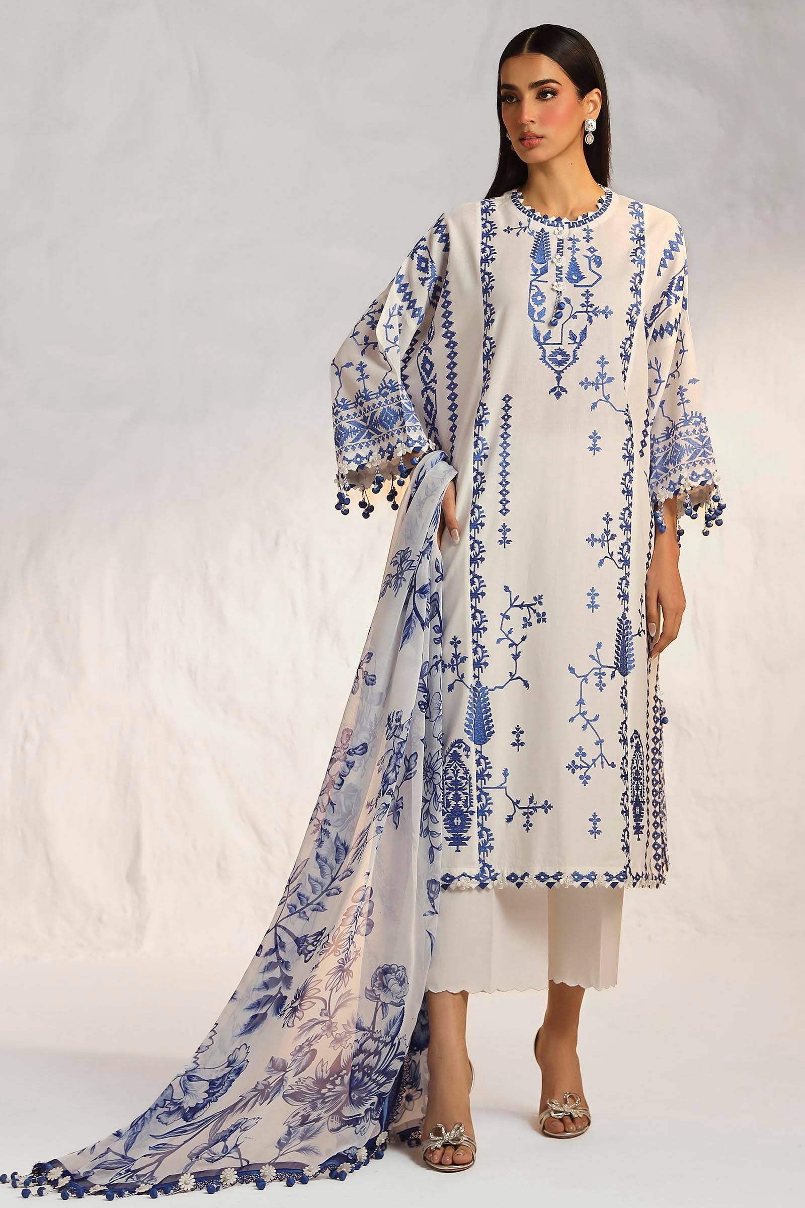 Sana Safinaz | Muzlin Summer 24 | 017A-CJ - Aqsa Fabrics