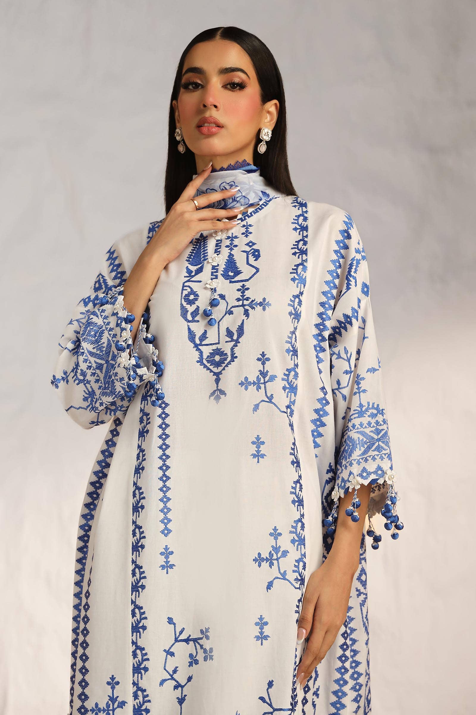 Sana Safinaz | Muzlin Summer 24 | 017A-CJ - Aqsa Fabrics