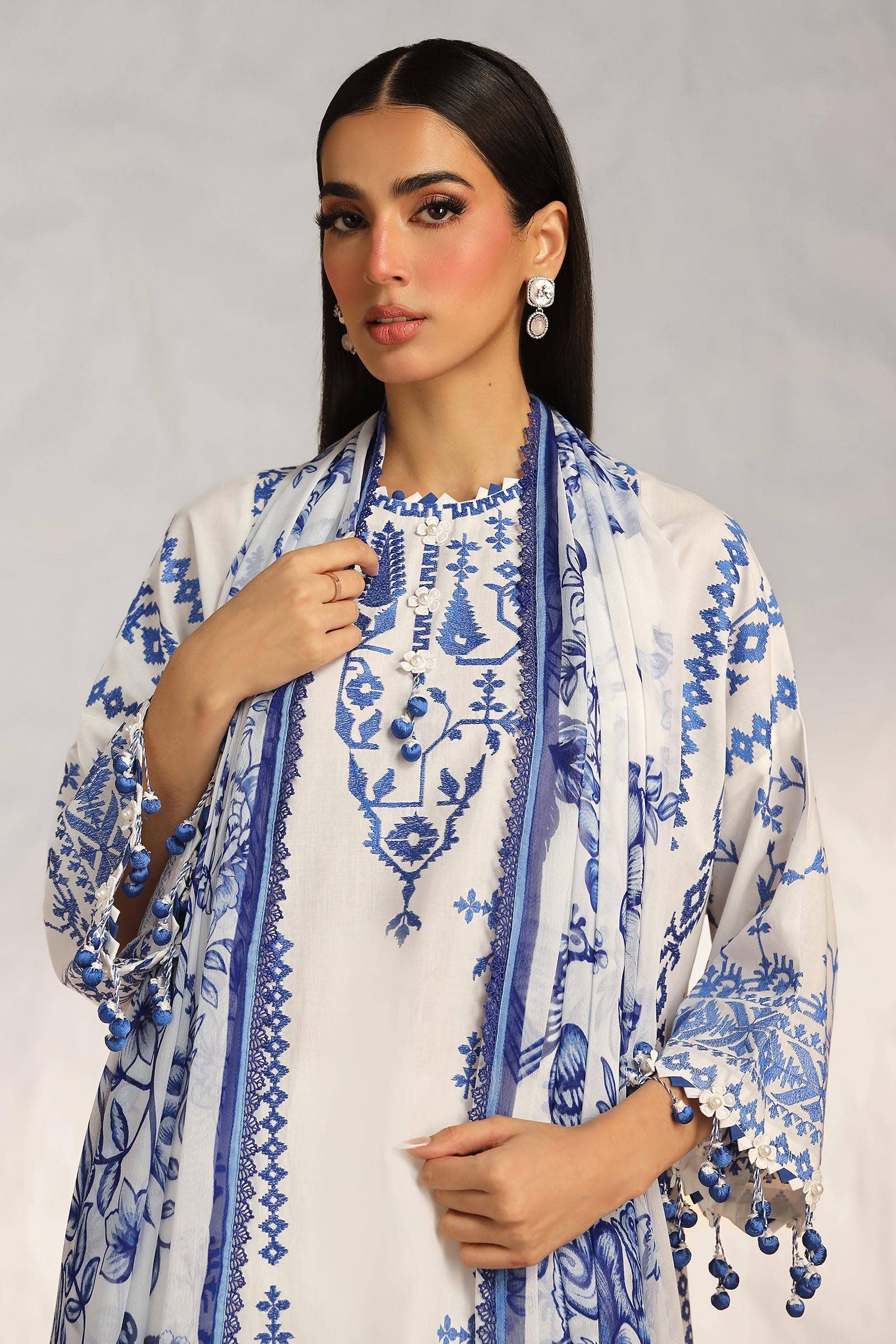 Sana Safinaz | Muzlin Summer 24 | 017A-CJ - Aqsa Fabrics