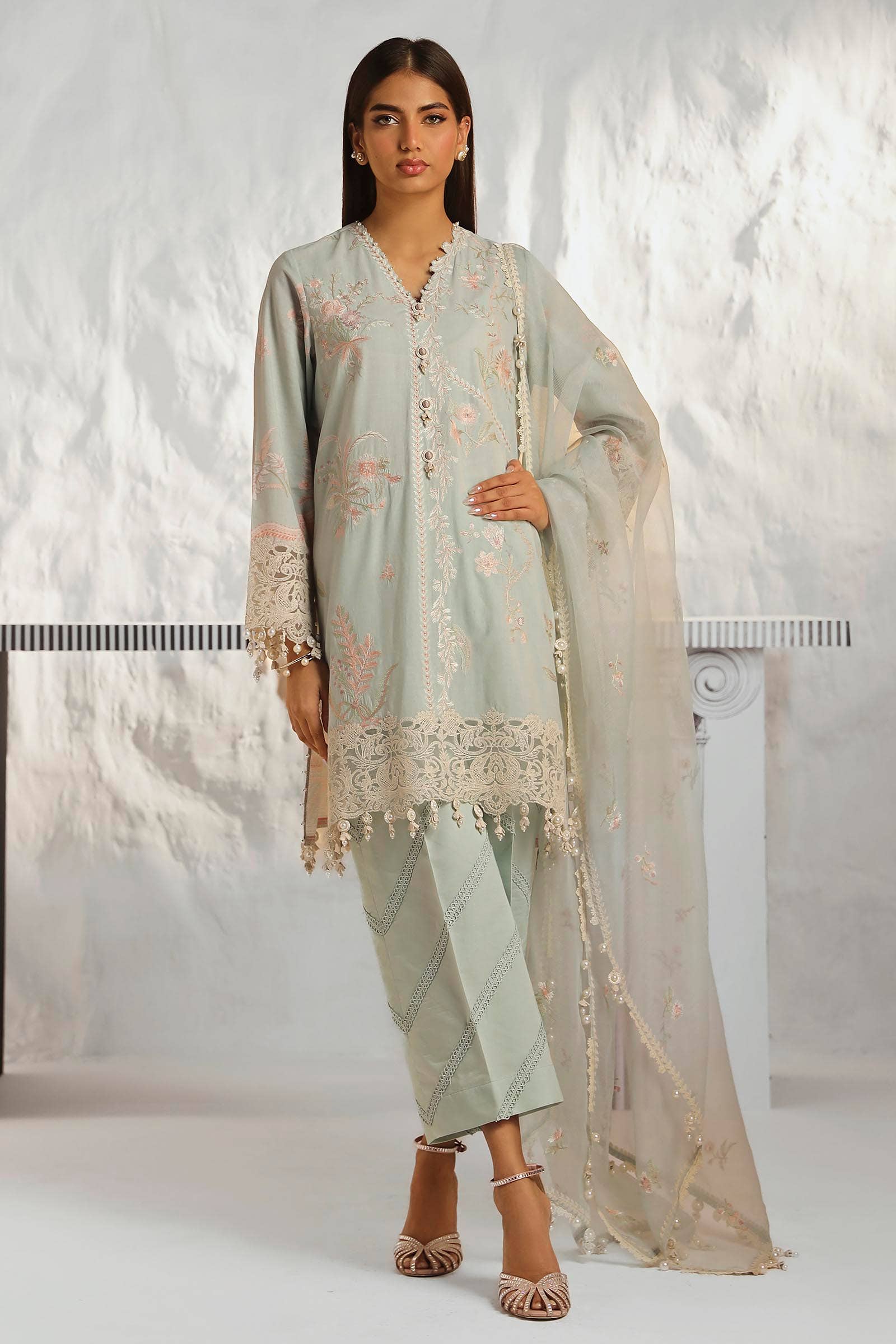 Sana Safinaz | Muzlin Summer 24 | 018A-CV - Aqsa Fabrics