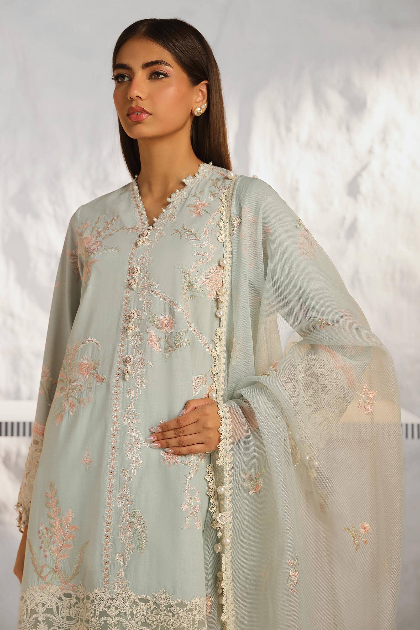 Sana Safinaz | Muzlin Summer 24 | 018A-CV - Aqsa Fabrics