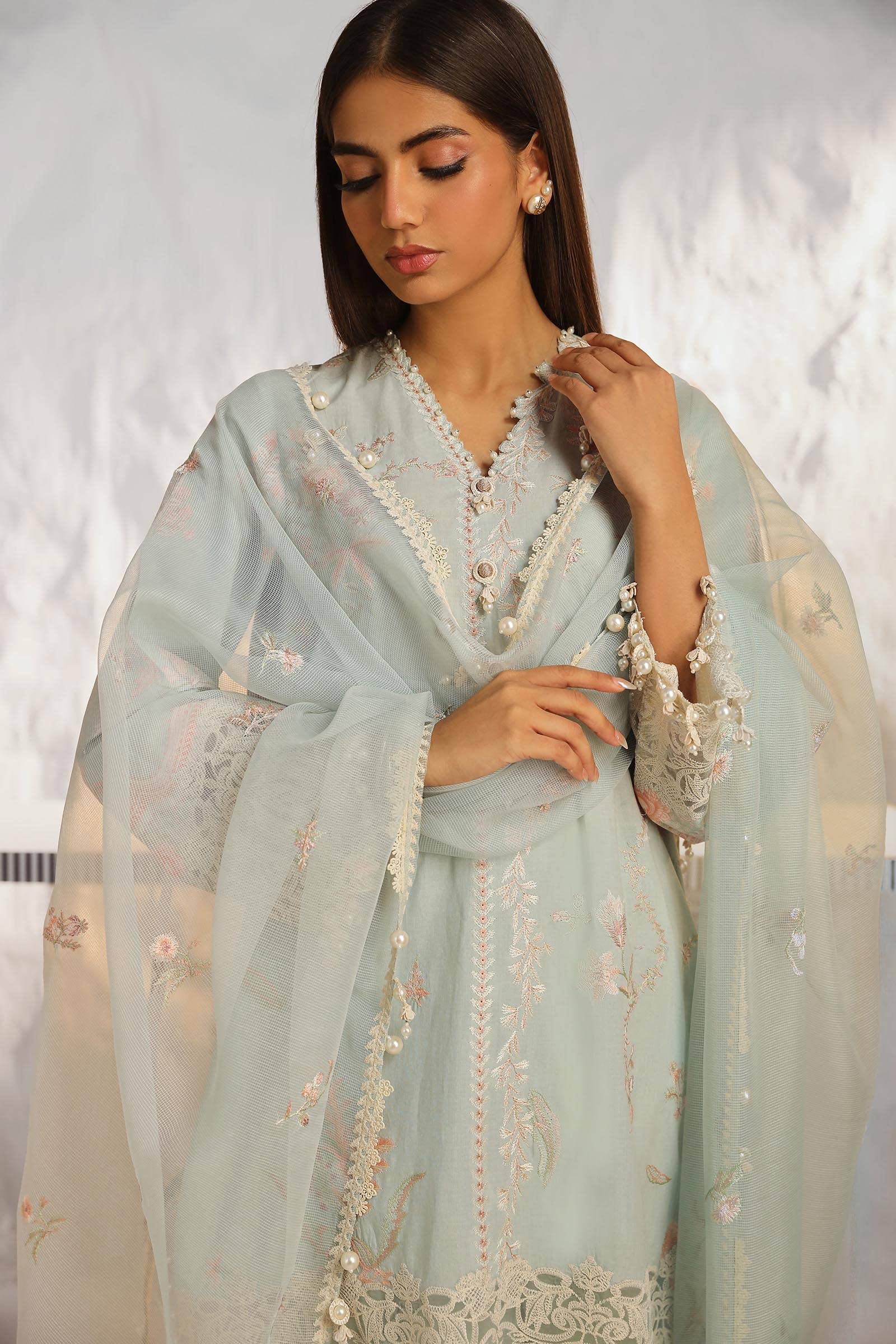 Sana Safinaz | Muzlin Summer 24 | 018A-CV - Aqsa Fabrics