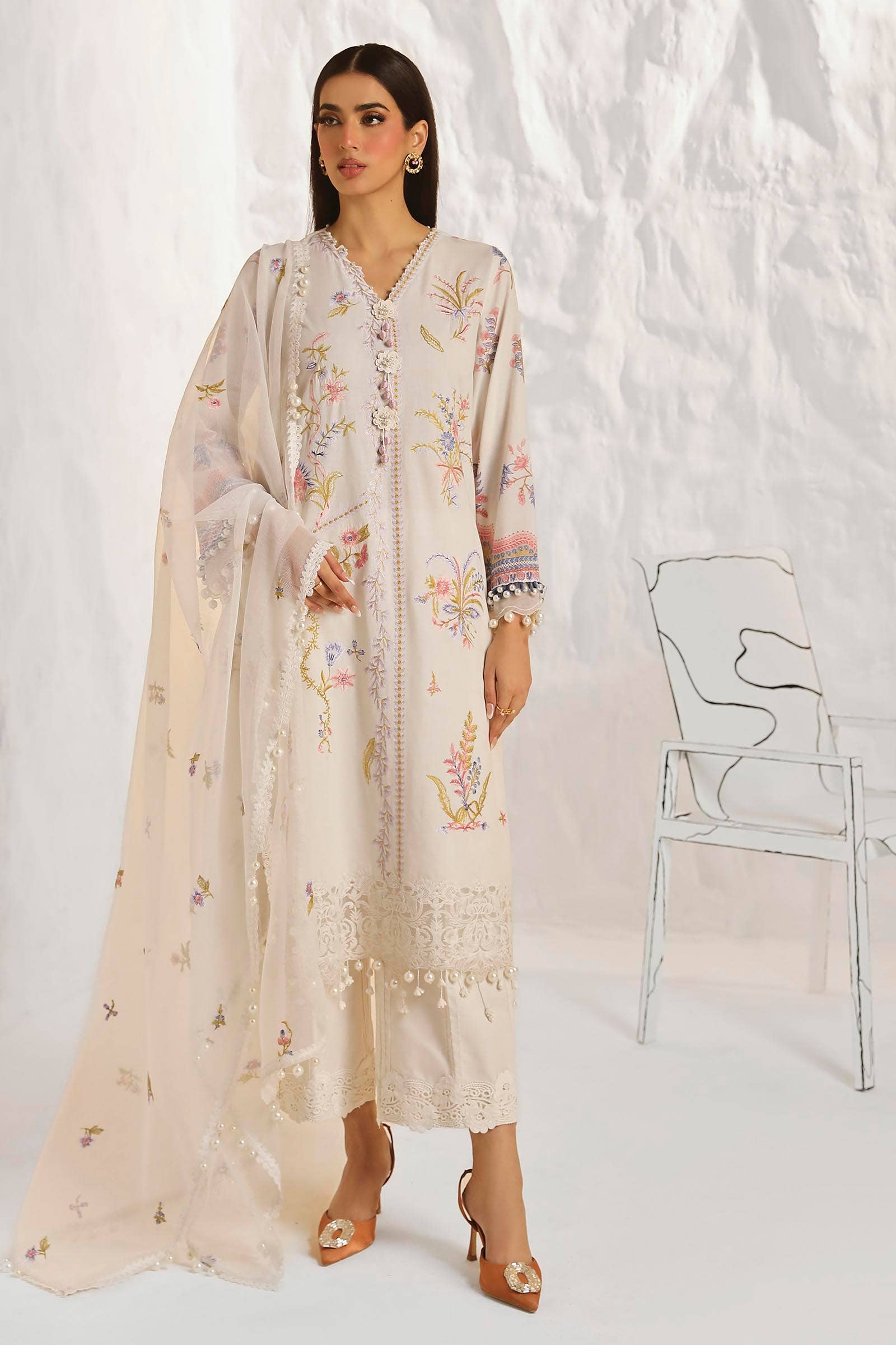 Sana Safinaz | Muzlin Summer 24 | 018B-CV - Aqsa Fabrics