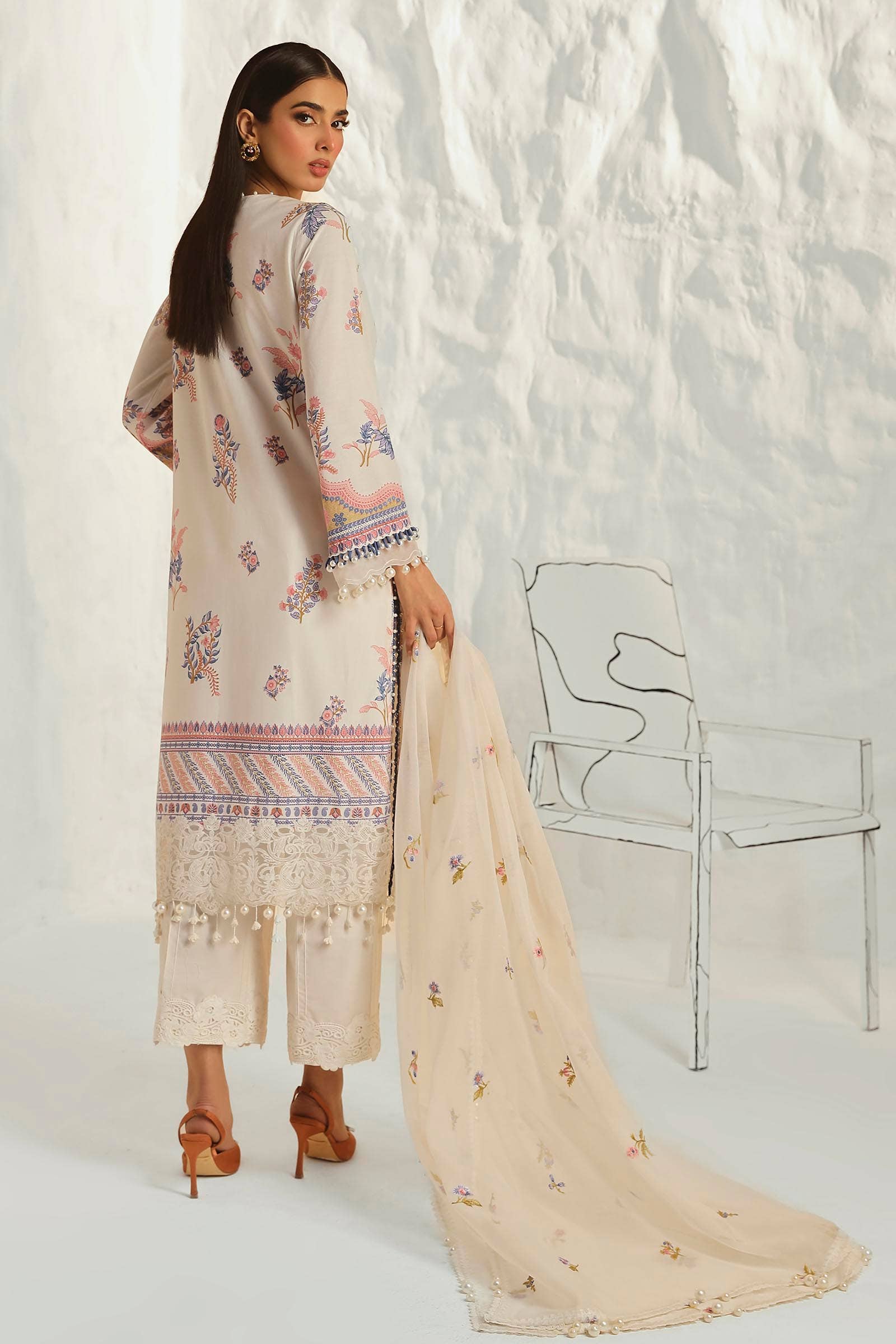 Sana Safinaz | Muzlin Summer 24 | 018B-CV - Aqsa Fabrics