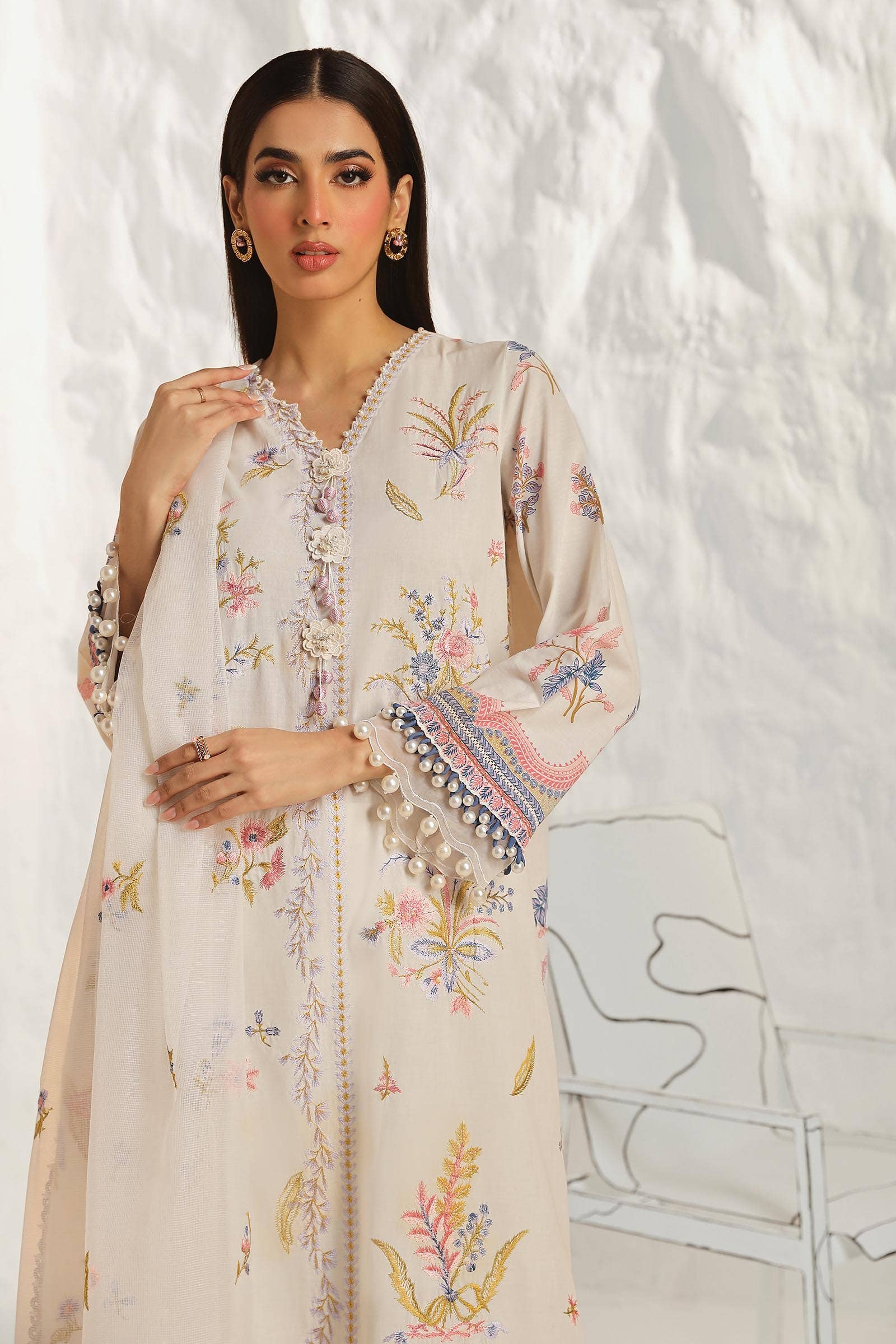 Sana Safinaz | Muzlin Summer 24 | 018B-CV - Aqsa Fabrics