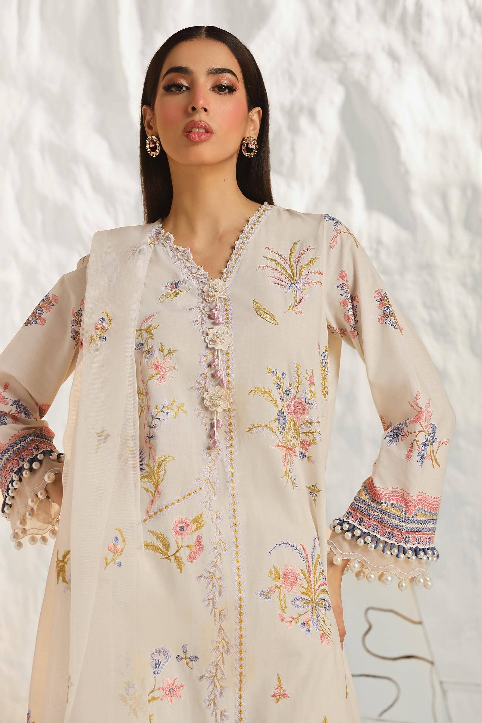 Sana Safinaz | Muzlin Summer 24 | 018B-CV - Aqsa Fabrics