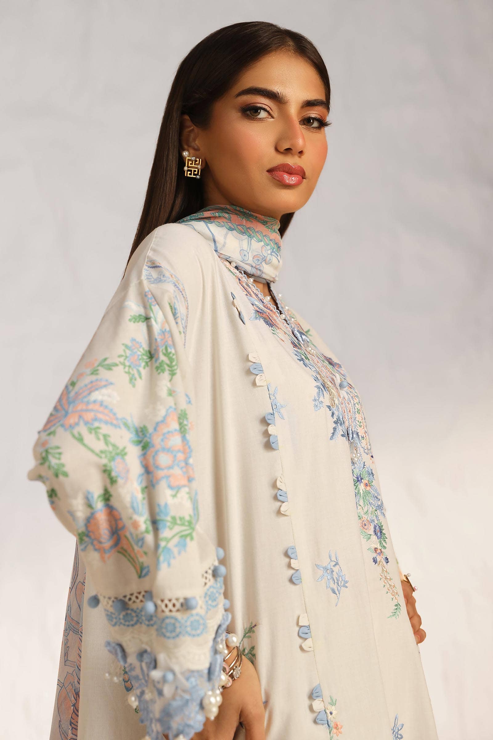Sana Safinaz | Muzlin Summer 24 | 019A-CJ - Aqsa Fabrics