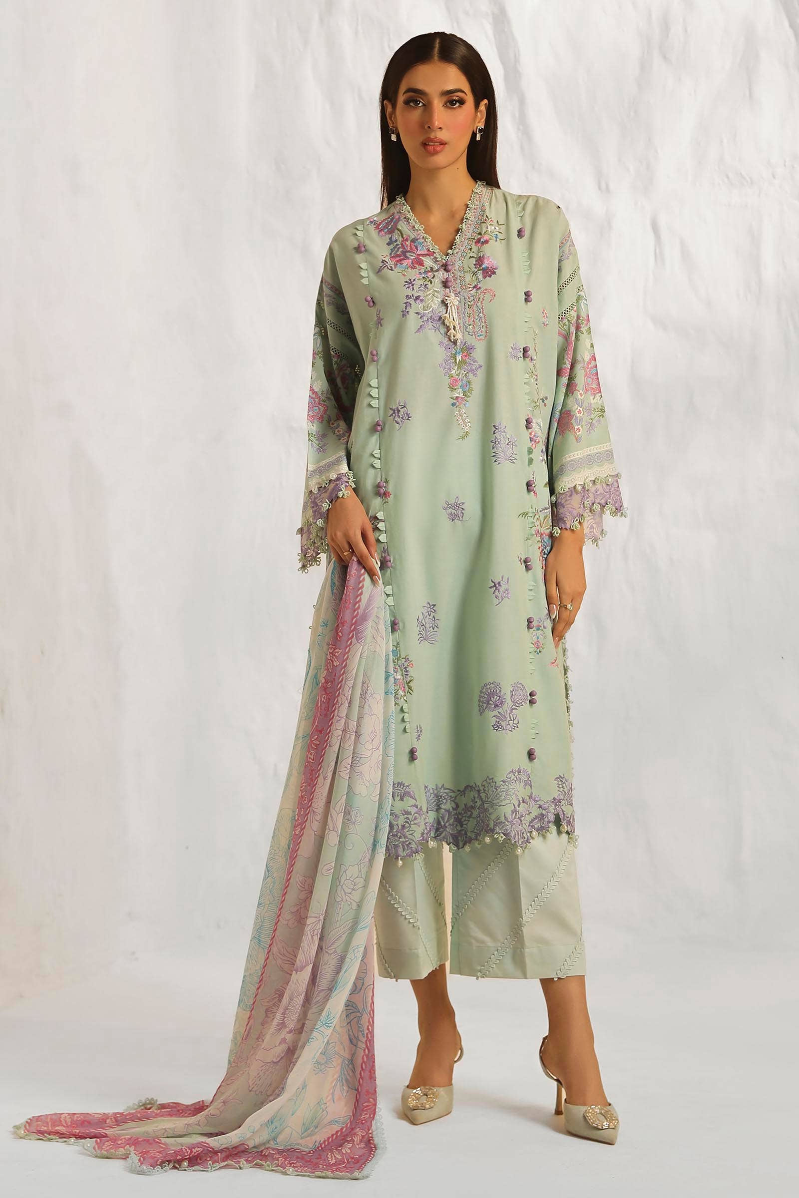Sana Safinaz | Muzlin Summer 24 | 019B-CJ - Aqsa Fabrics