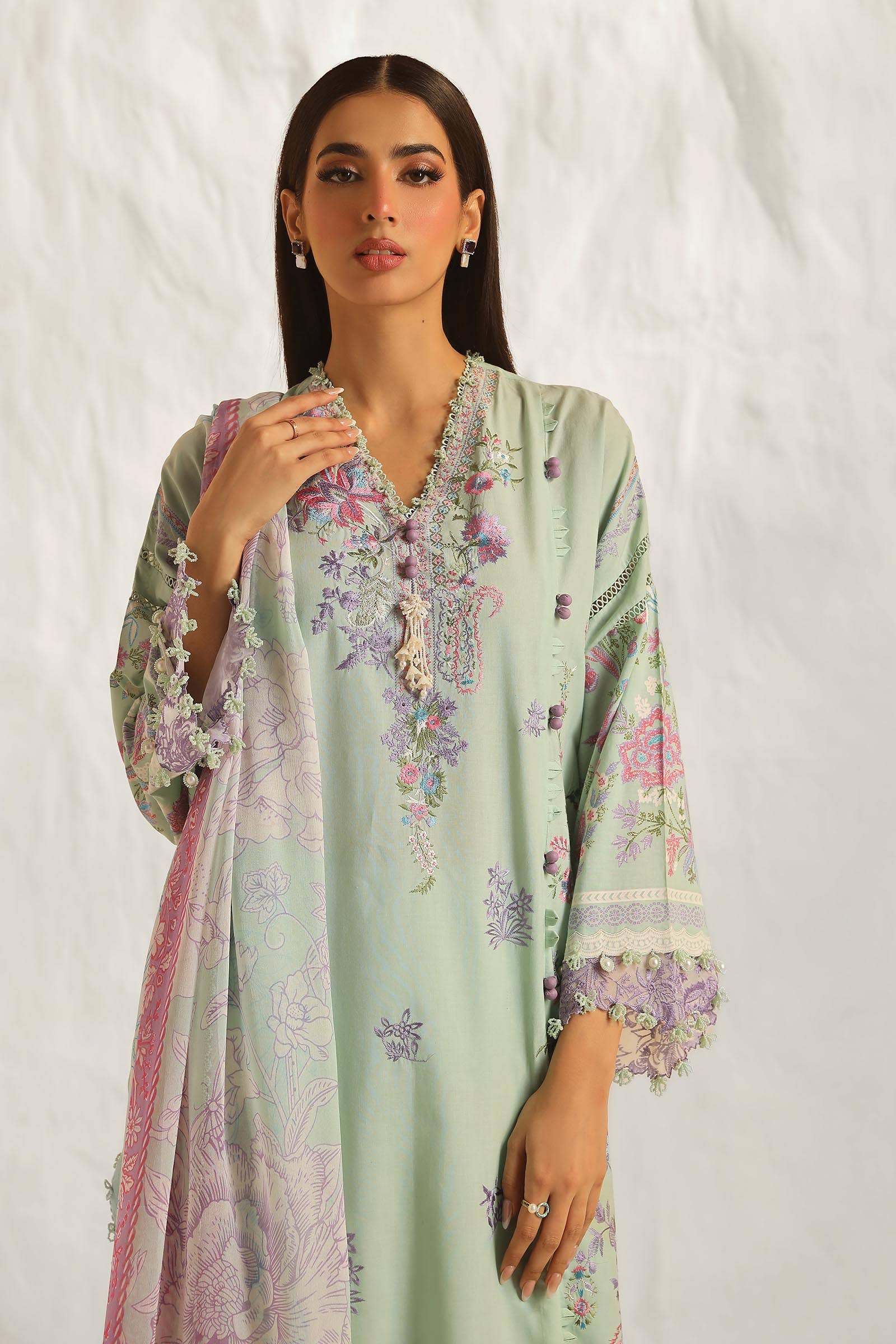 Sana Safinaz | Muzlin Summer 24 | 019B-CJ - Aqsa Fabrics
