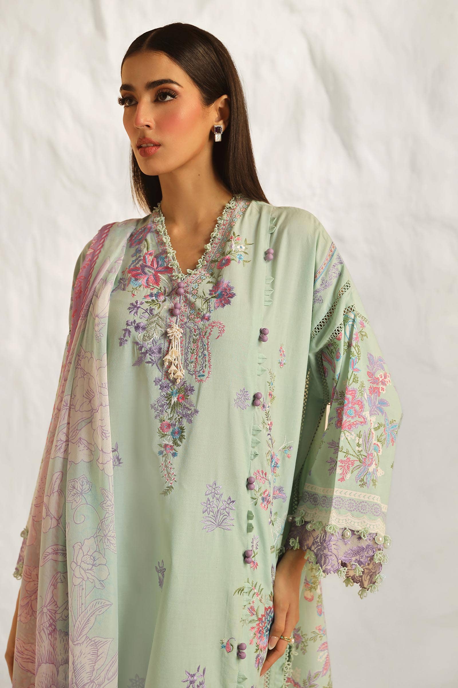 Sana Safinaz | Muzlin Summer 24 | 019B-CJ - Aqsa Fabrics