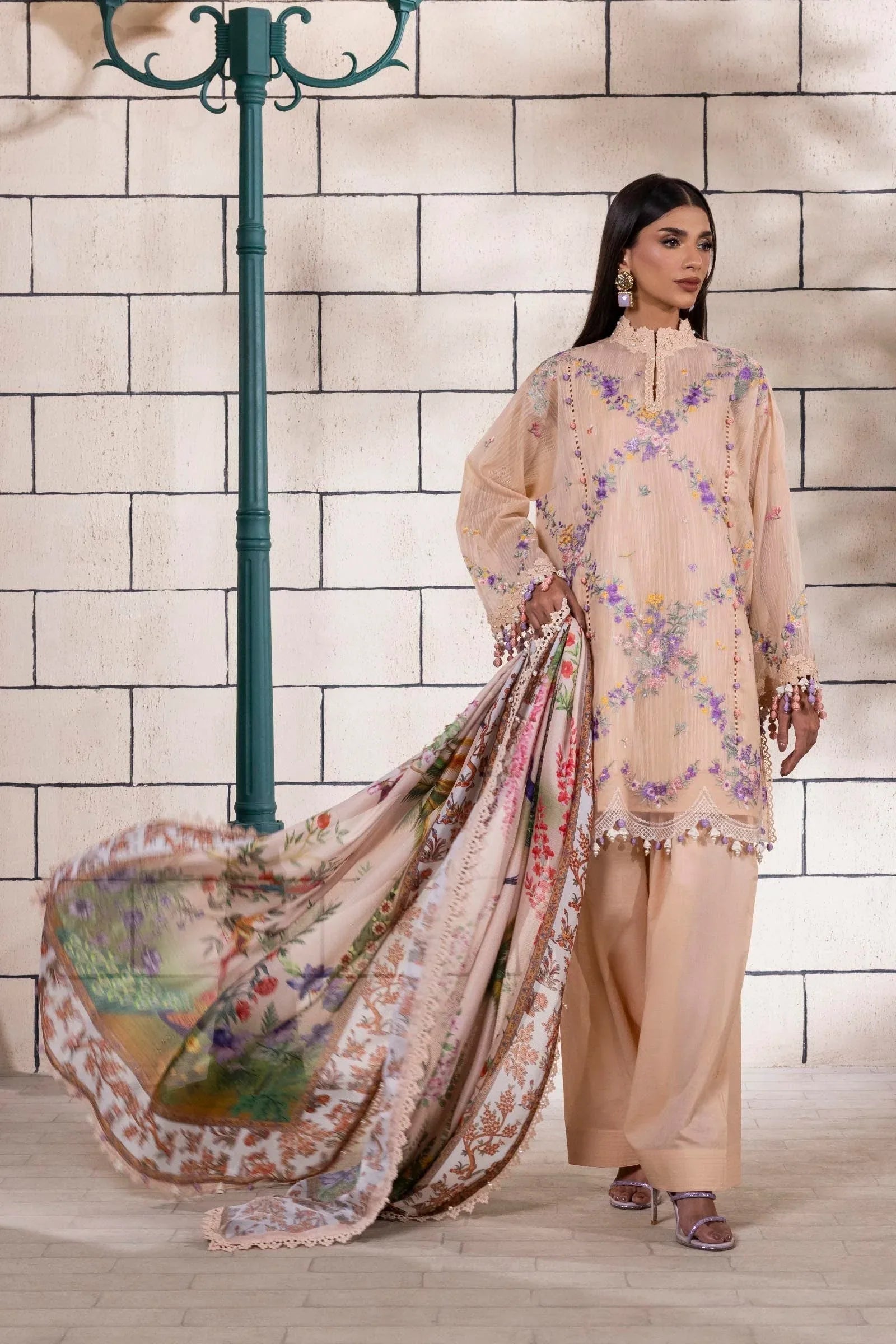 Sana Safinaz | Muzlin Spring 25 | M251-002A-3CV - Aqsa Fabrics