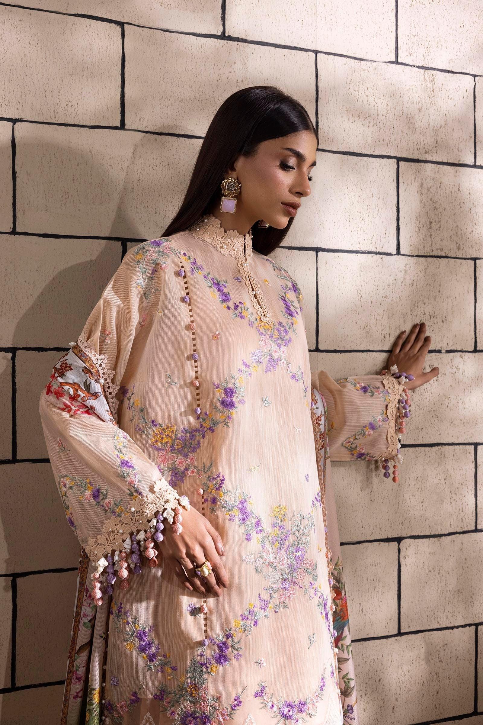 Sana Safinaz | Muzlin Spring 25 | M251-002A-3CV - Aqsa Fabrics