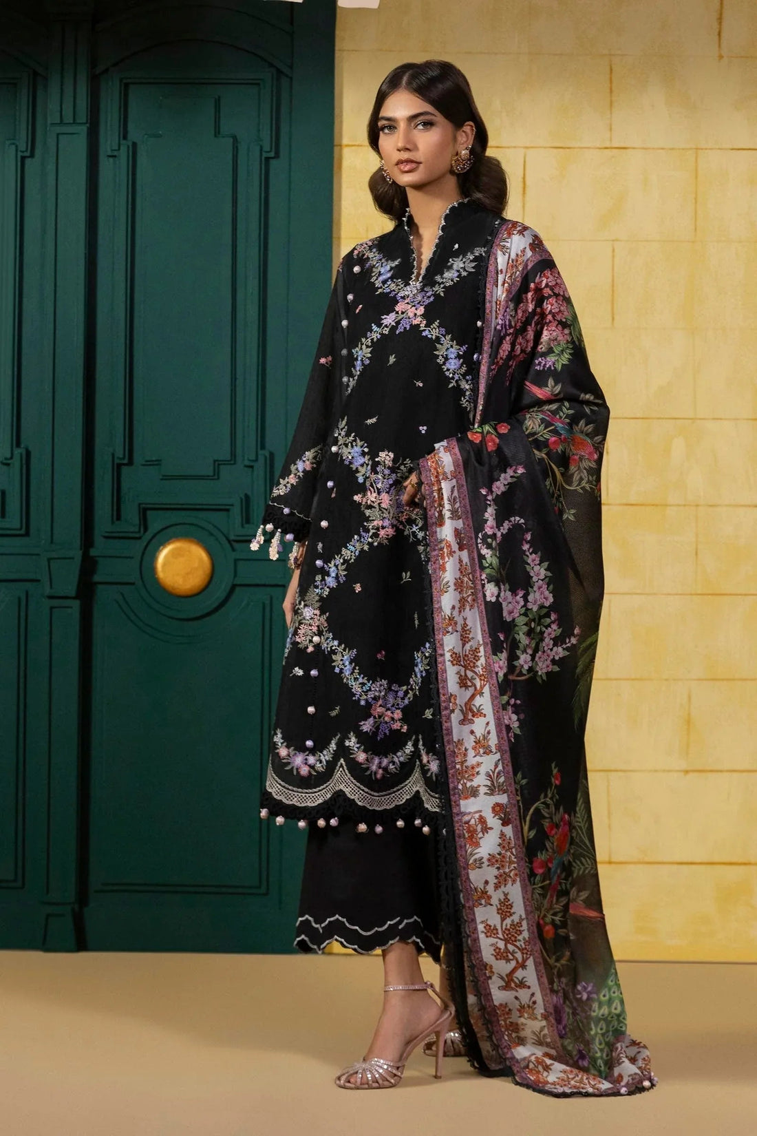Sana Safinaz | Muzlin Spring 25 | M251-002B-3CV - Aqsa Fabrics