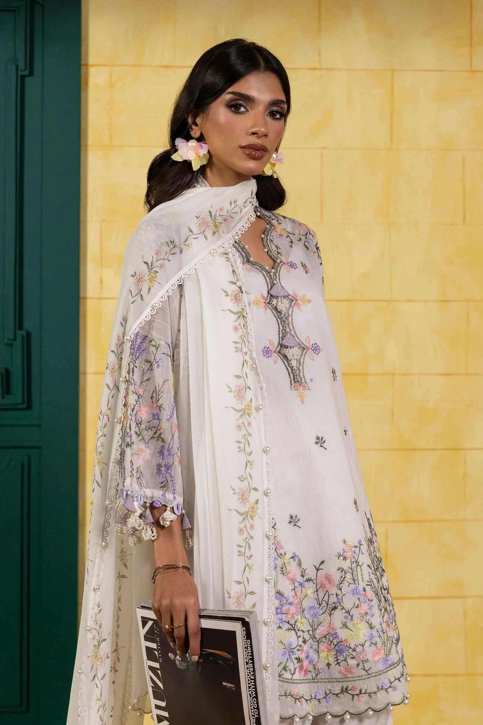 Sana Safinaz | Muzlin Spring 25 | M251-003A-3CJ - Aqsa Fabrics