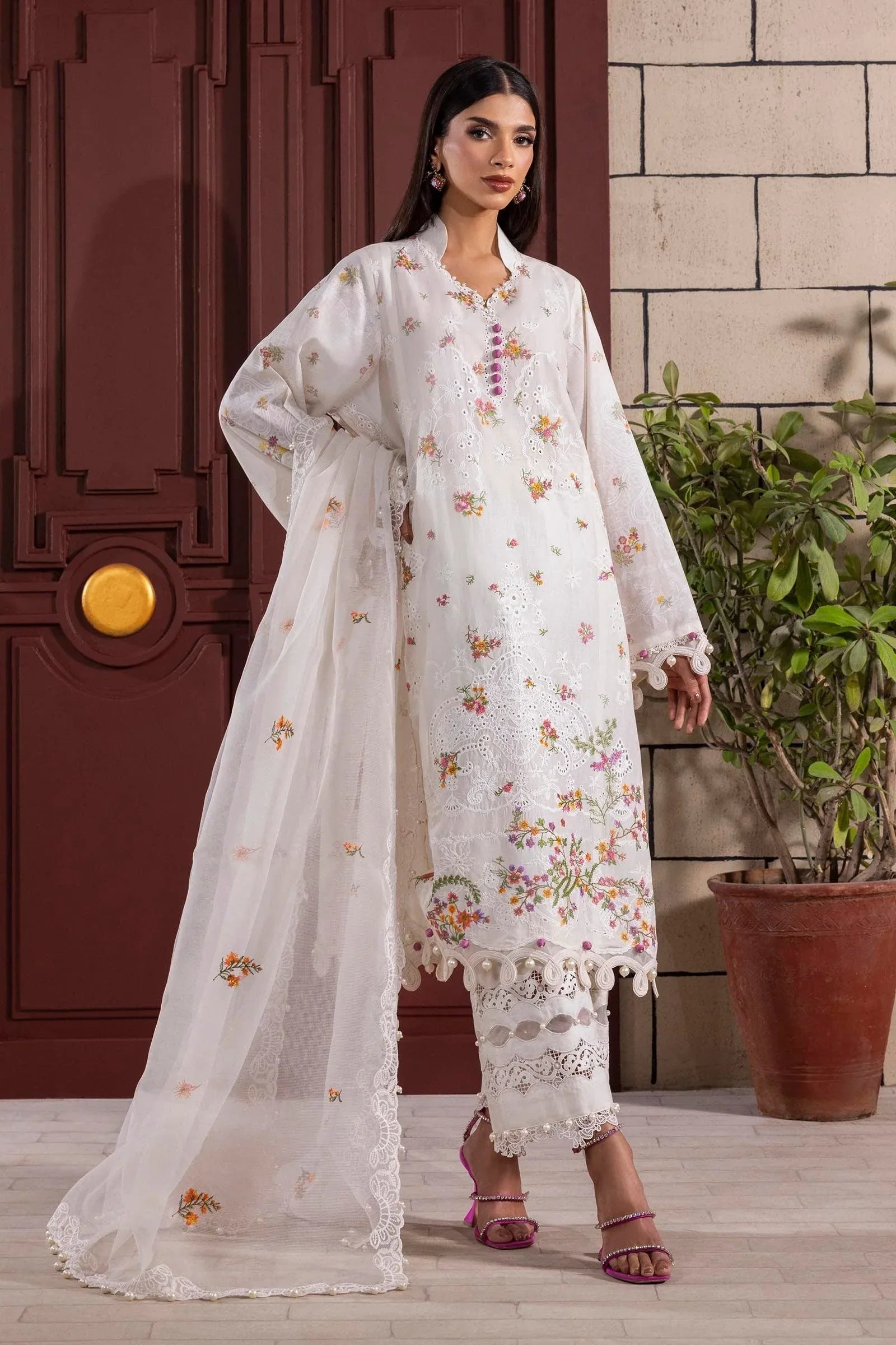 Sana Safinaz | Muzlin Spring 25 | M251-004A-3CT - Aqsa Fabrics