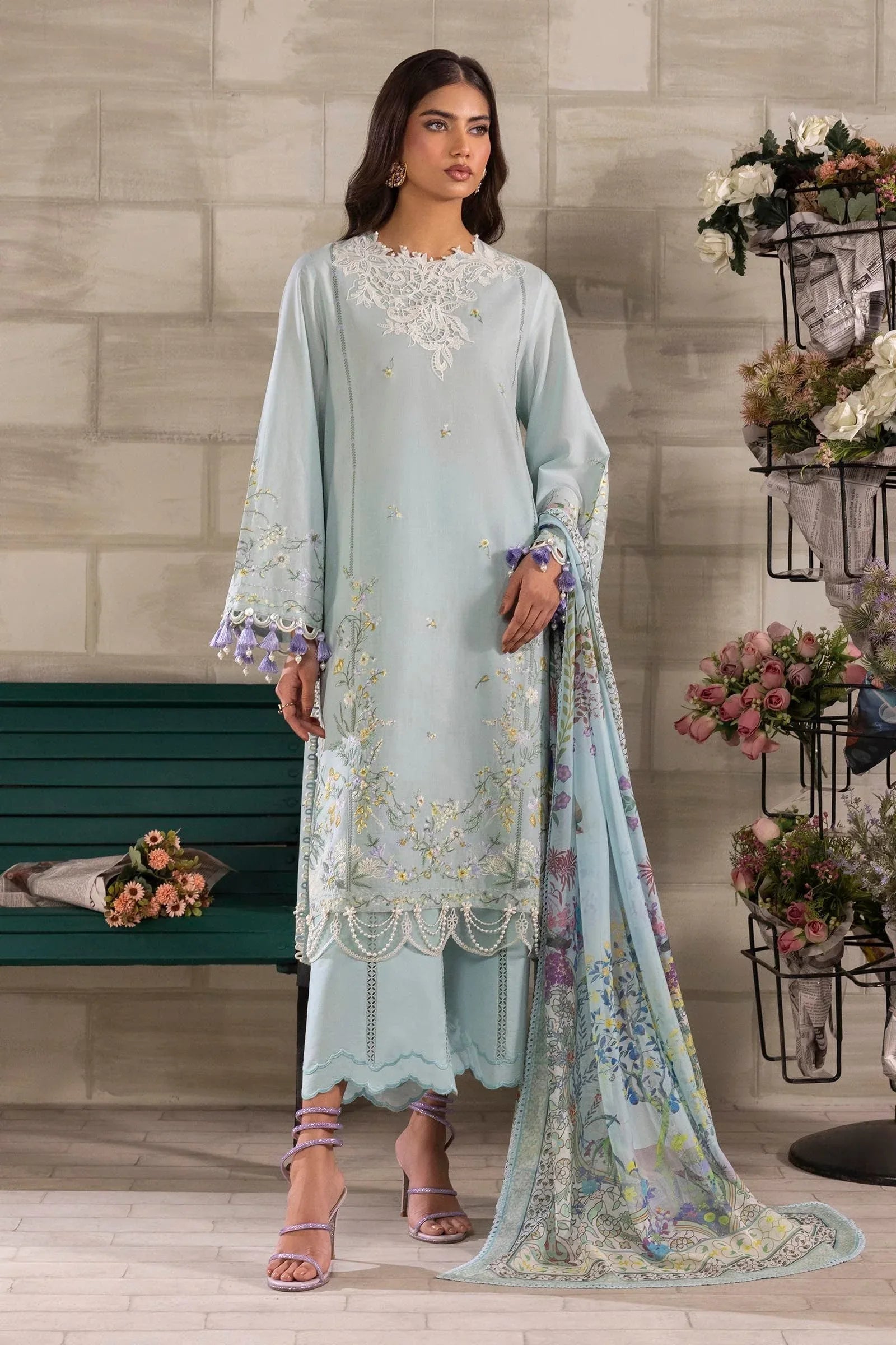 Sana Safinaz | Muzlin Spring 25 | M251-005A-3CL - Aqsa Fabrics