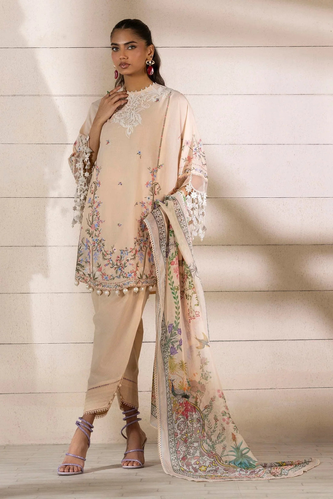 Sana Safinaz | Muzlin Spring 25 | M251-005B-3CL - Aqsa Fabrics
