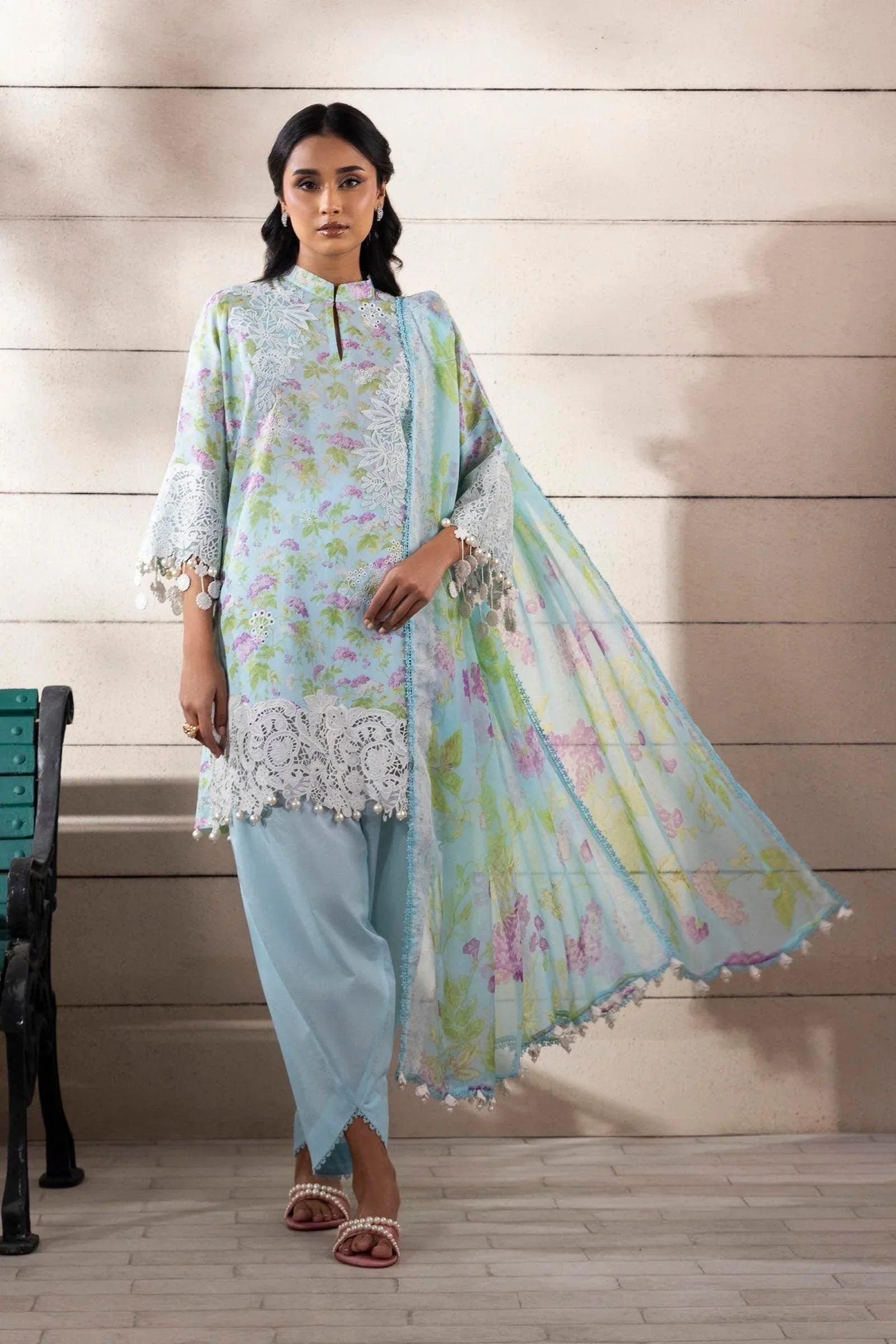 Sana Safinaz | Muzlin Spring 25 | M251-006B-3CI - Aqsa Fabrics