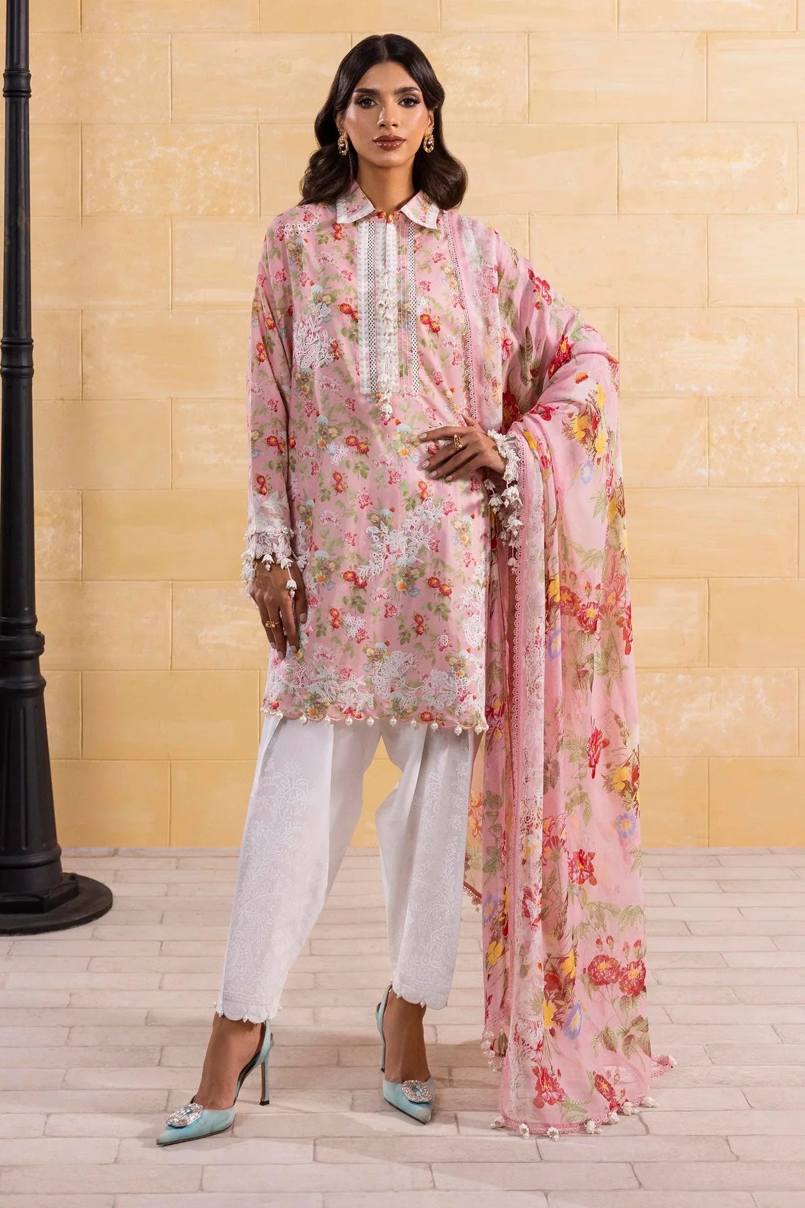 Sana Safinaz | Muzlin Spring 25 | M251-007A-3CI - Aqsa Fabrics