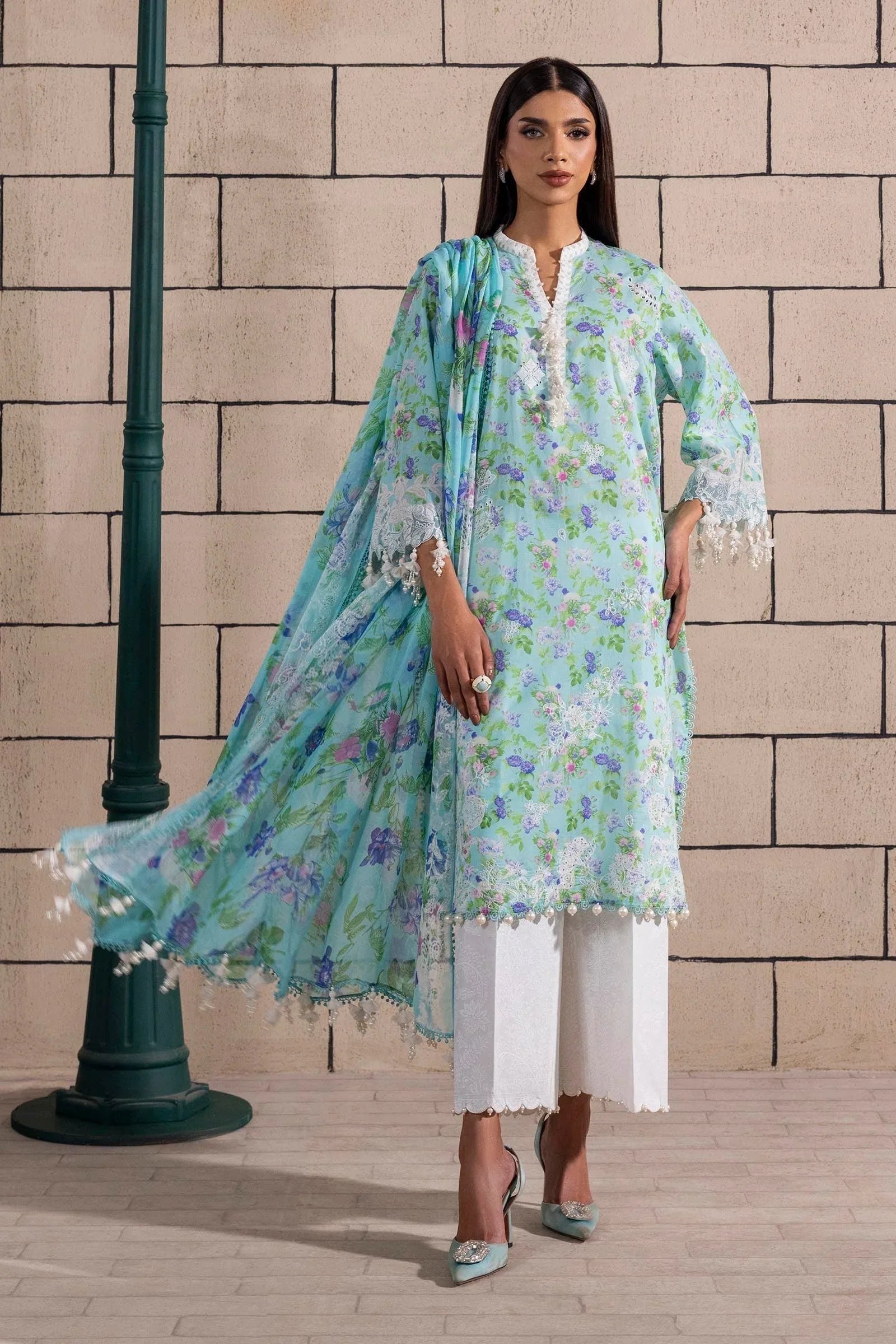 Sana Safinaz | Muzlin Spring 25 | M251-007B-3CI - Aqsa Fabrics