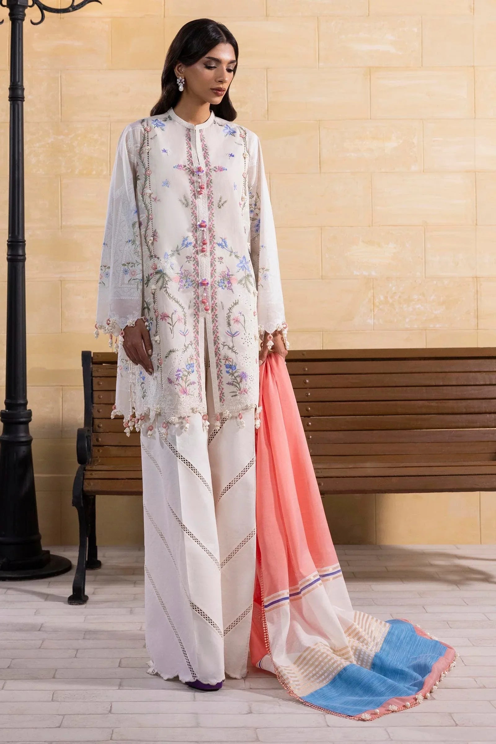 Sana Safinaz | Muzlin Spring 25 | M251-008B-3DG - Aqsa Fabrics