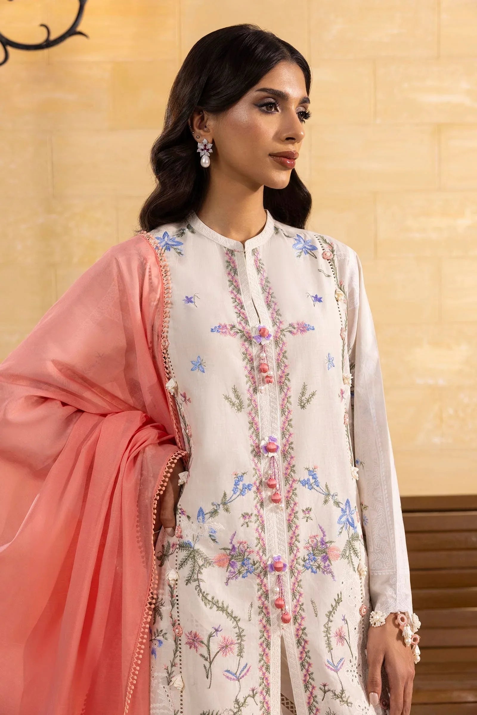 Sana Safinaz | Muzlin Spring 25 | M251-008B-3DG - Aqsa Fabrics