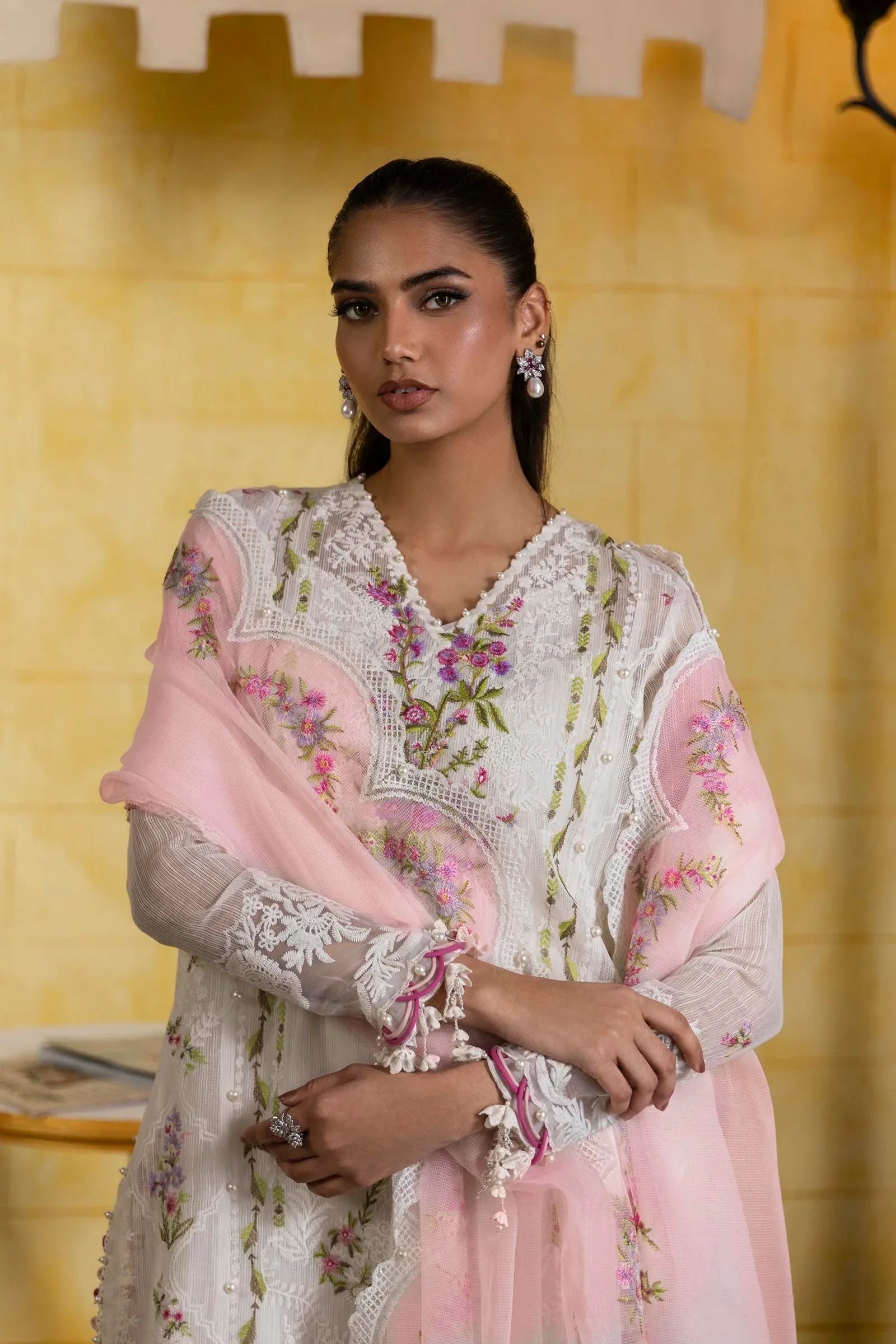 Sana Safinaz | Muzlin Spring 25 | M251-009A-3CT - Aqsa Fabrics