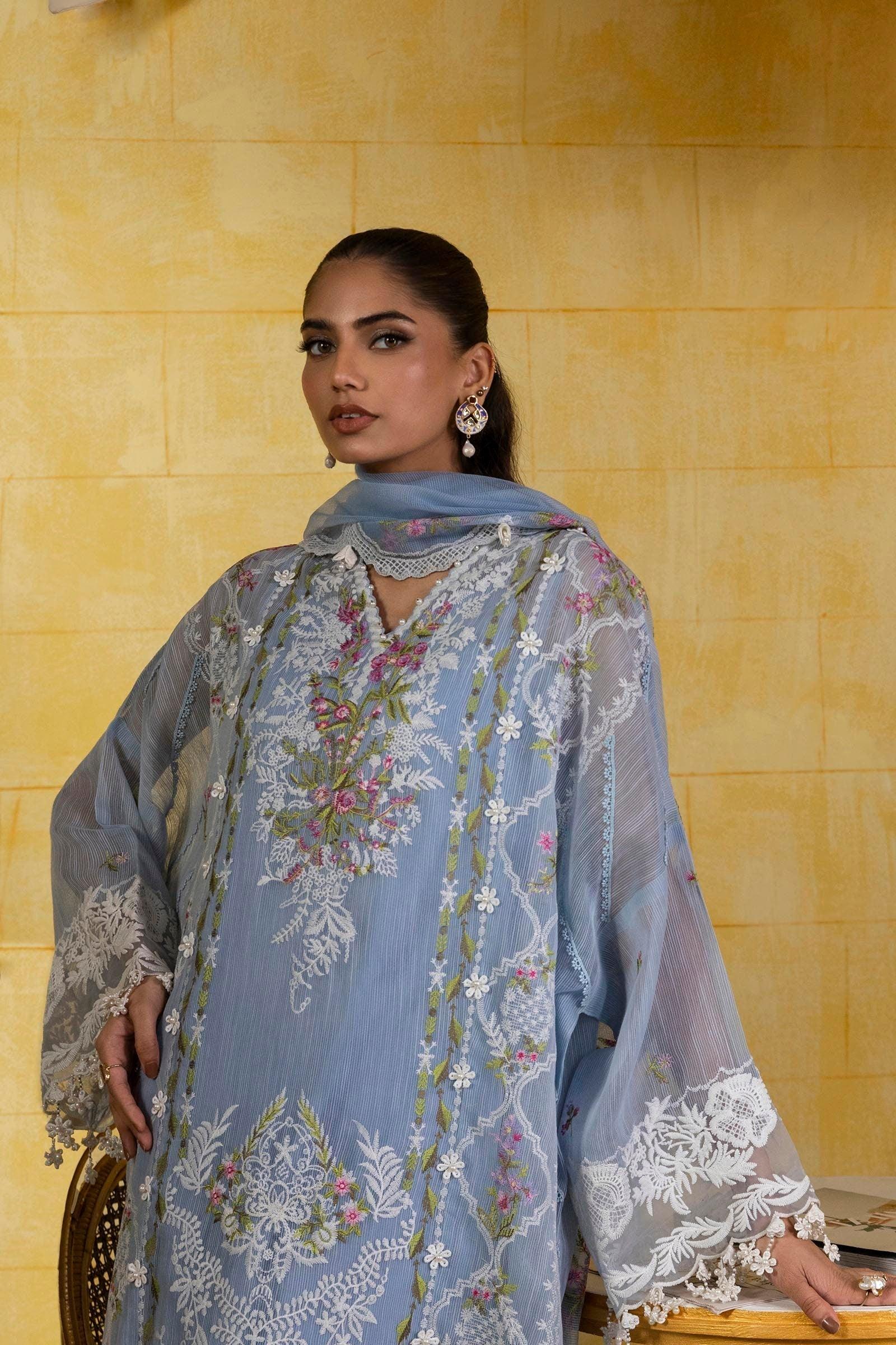 Sana Safinaz | Muzlin Spring 25 | M251-009B-3CT - Aqsa Fabrics