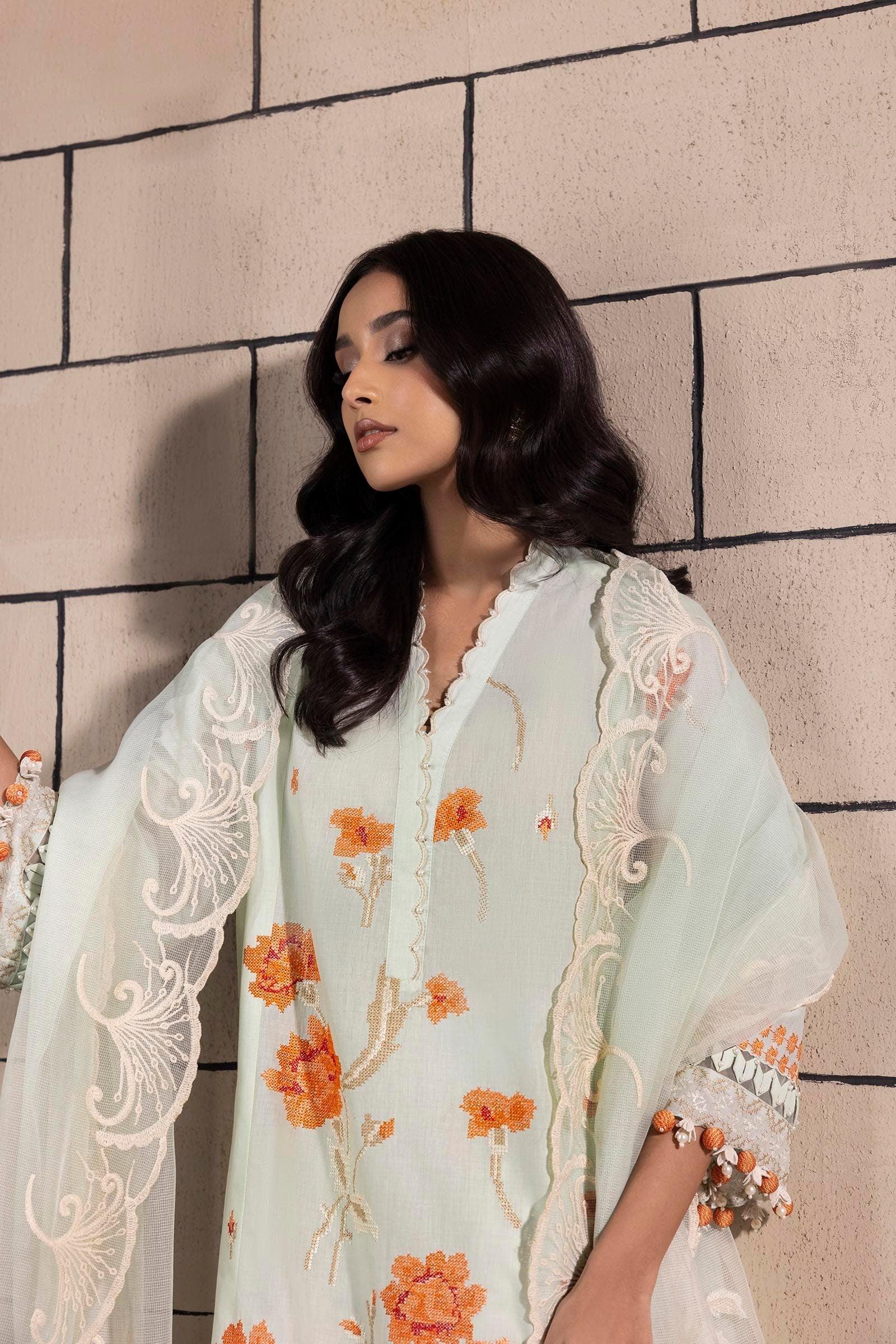 Sana Safinaz | Muzlin Spring 25 | M251-010A-3CS - Aqsa Fabrics