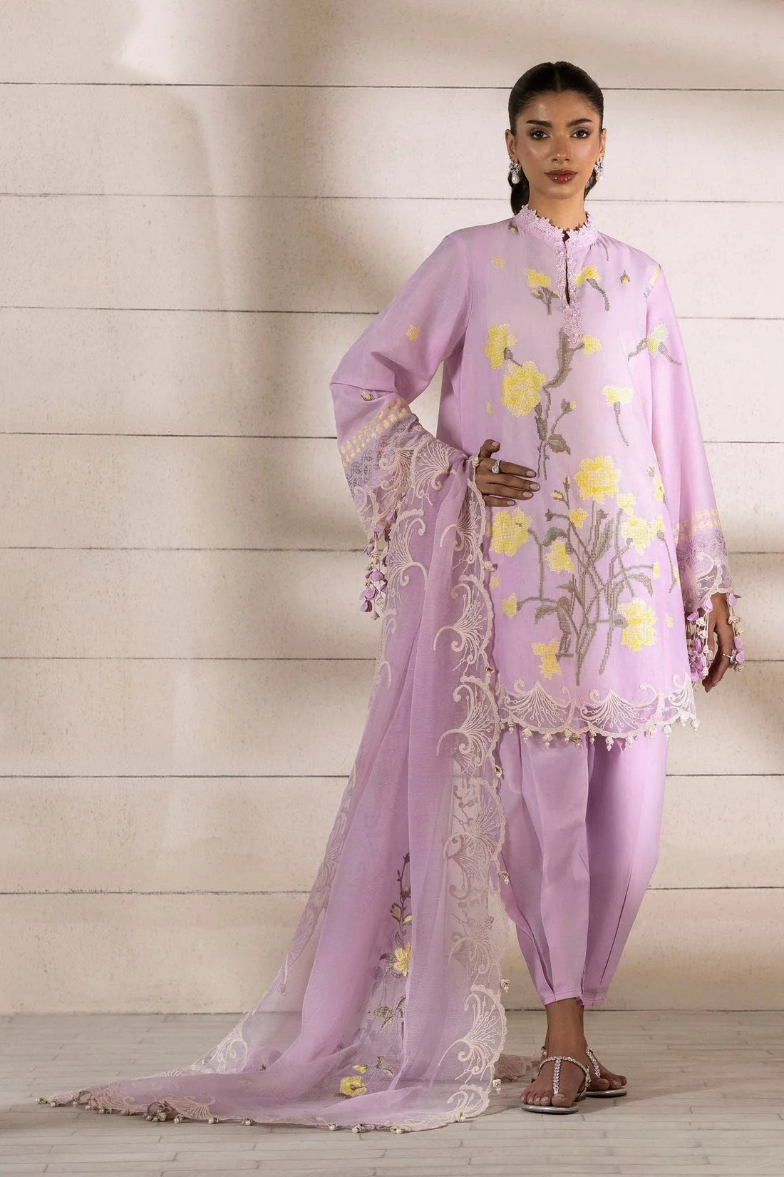 Sana Safinaz | Muzlin Spring 25 | M251-010B-3CS - Aqsa Fabrics