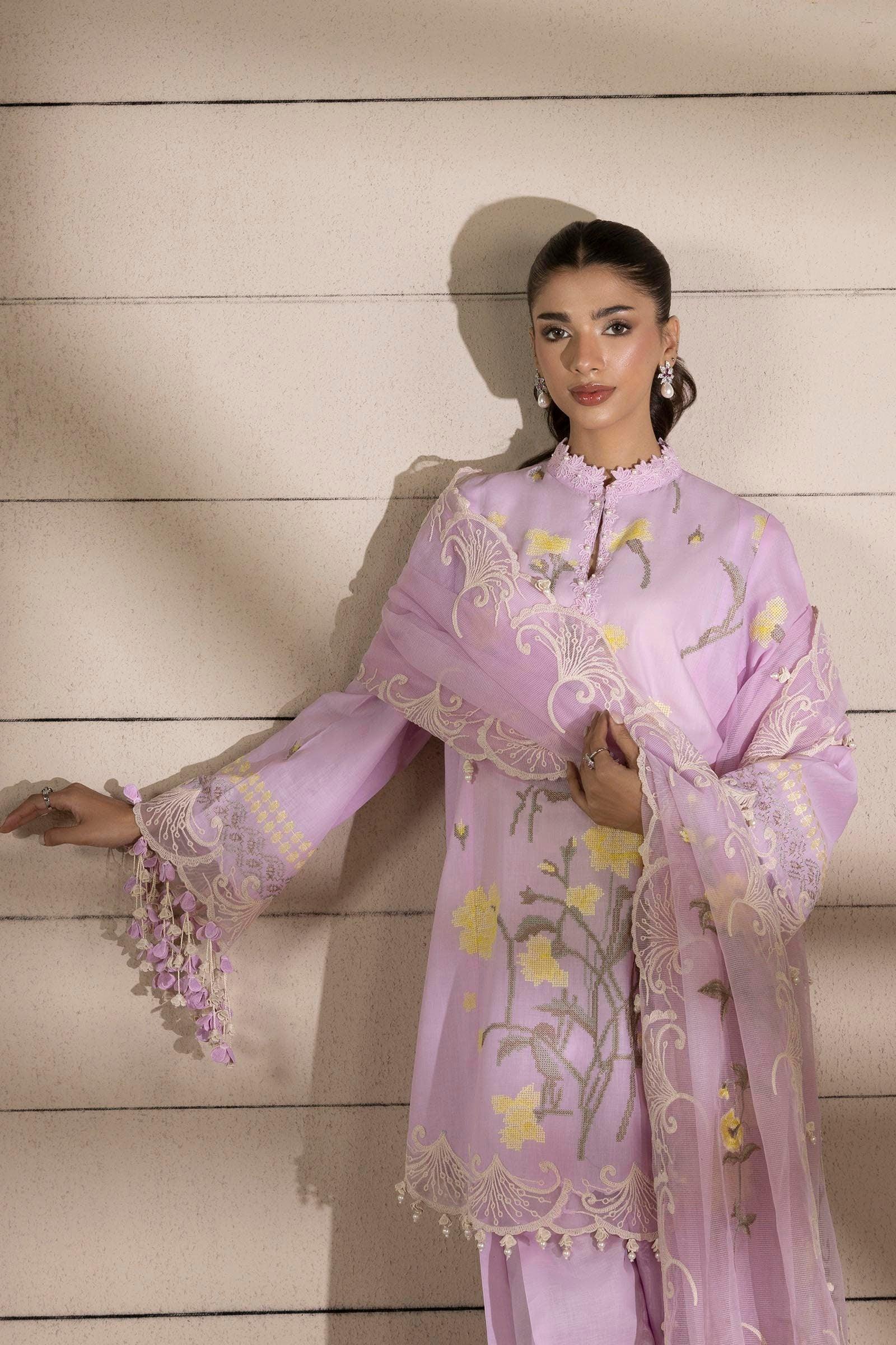 Sana Safinaz | Muzlin Spring 25 | M251-010B-3CS - Aqsa Fabrics