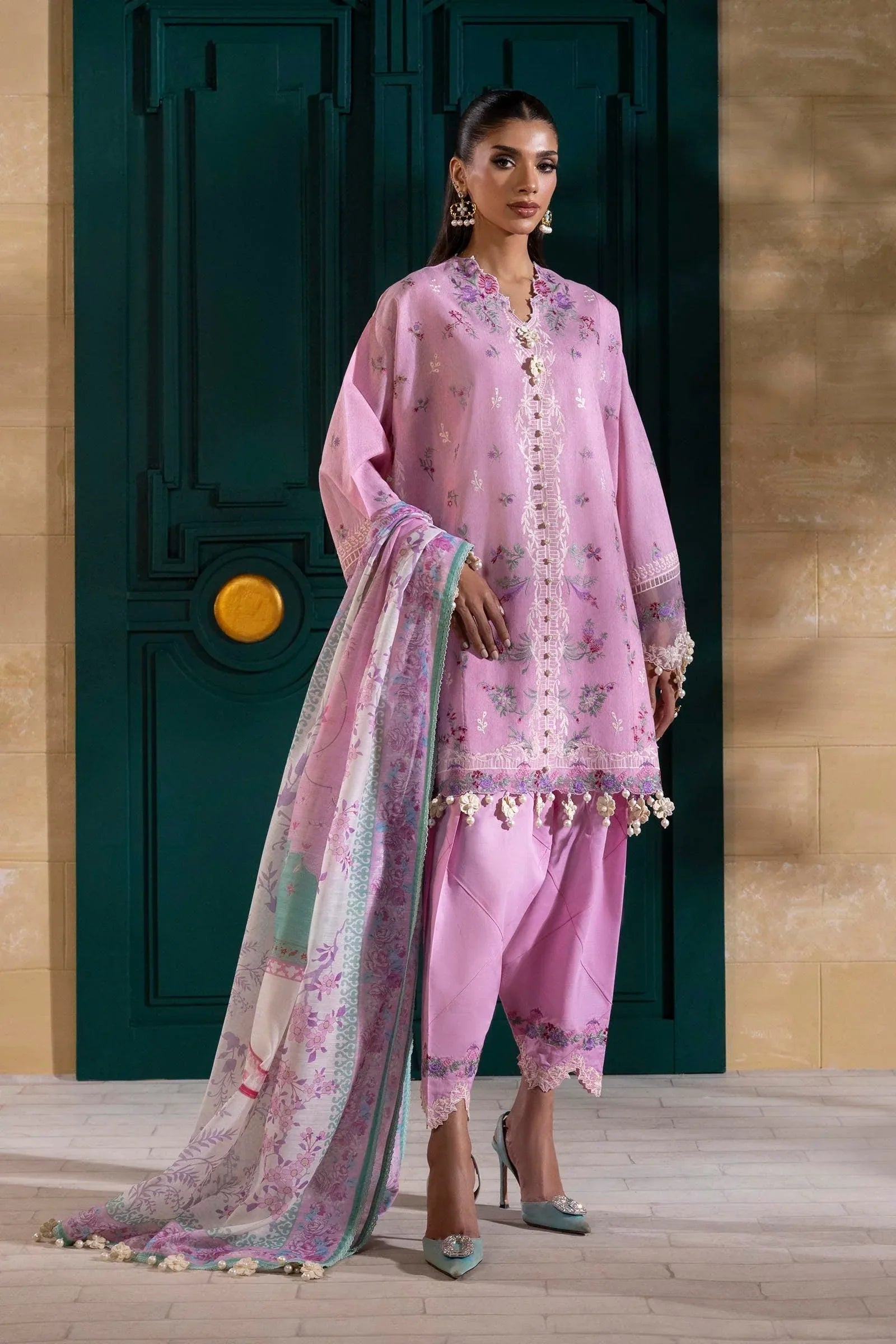 Sana Safinaz | Muzlin Spring 25 | M251-011A-3CV - Aqsa Fabrics