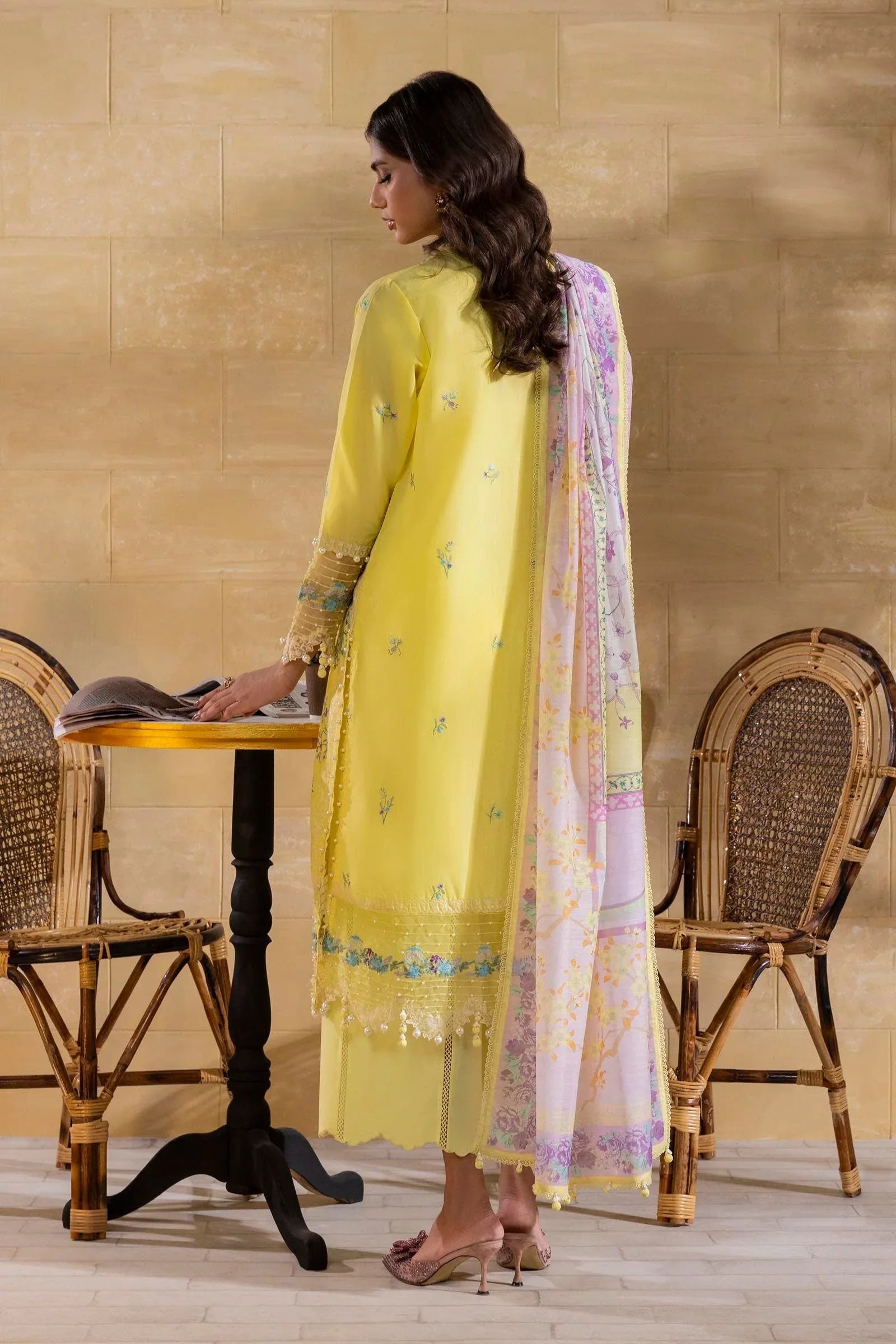 Sana Safinaz | Muzlin Spring 25 | M251-011B-3CV - Aqsa Fabrics