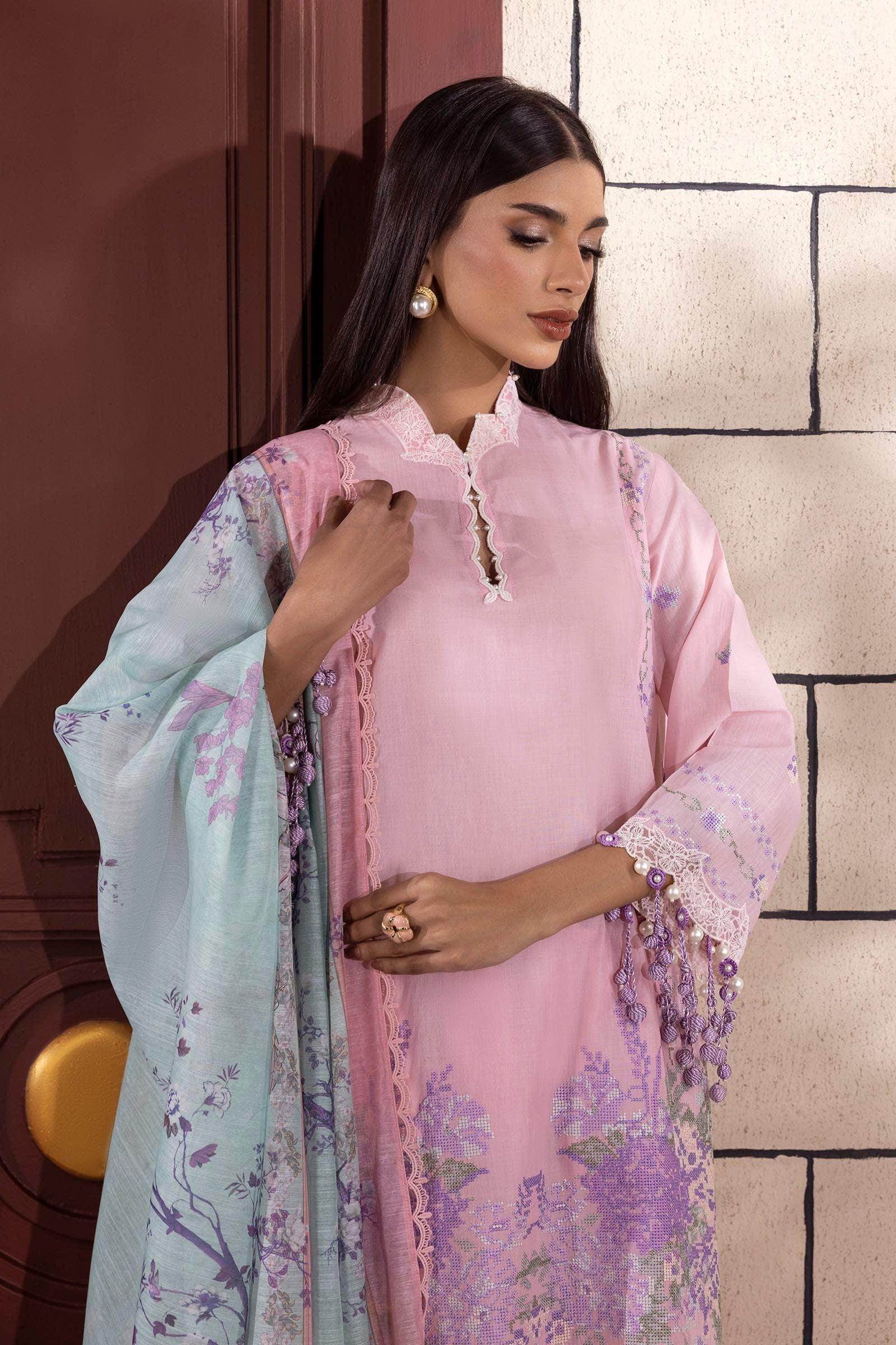 Sana Safinaz | Muzlin Spring 25 | M251-012B-3CV - Aqsa Fabrics
