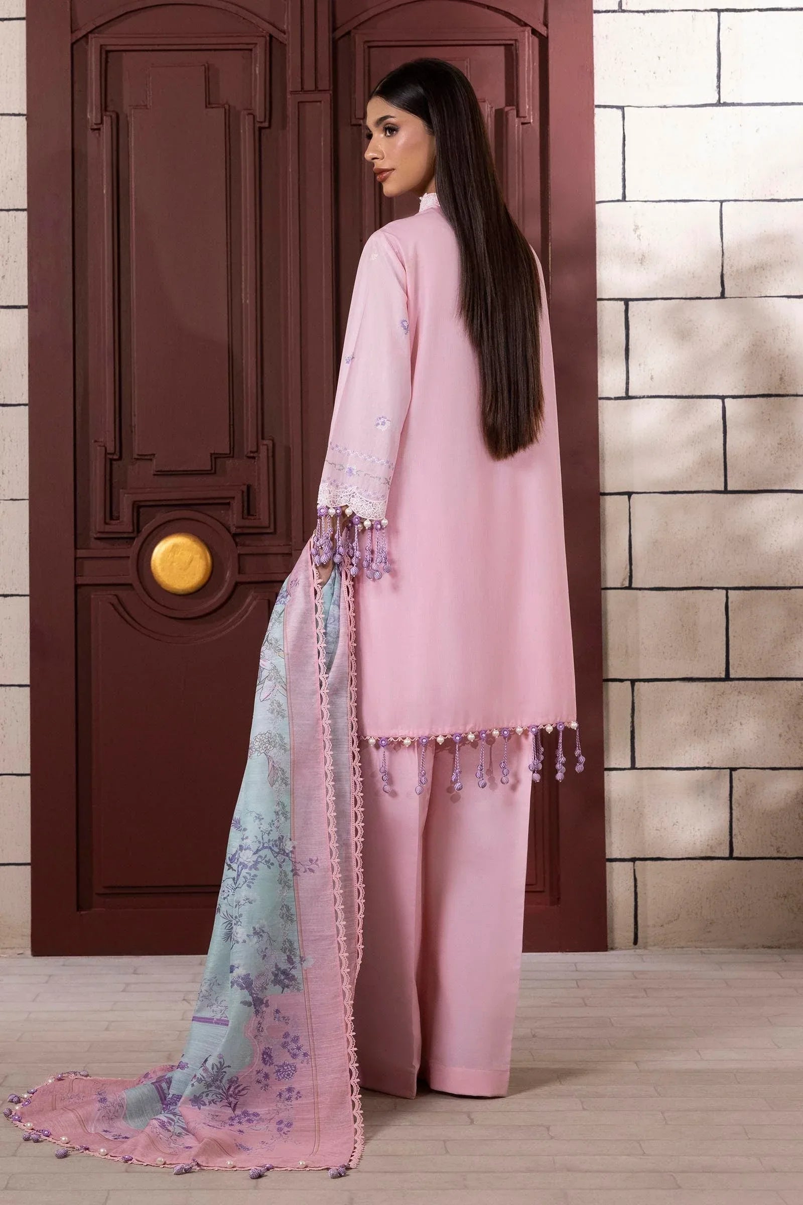 Sana Safinaz | Muzlin Spring 25 | M251-012B-3CV - Aqsa Fabrics