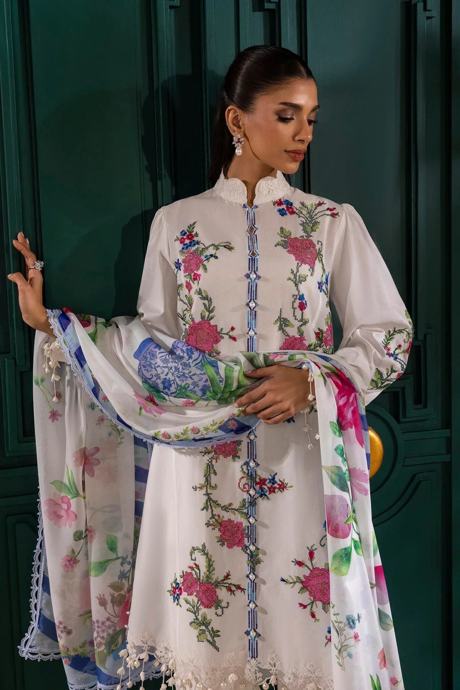 Sana Safinaz | Muzlin Spring 25 | M251-013A-3CL - Aqsa Fabrics