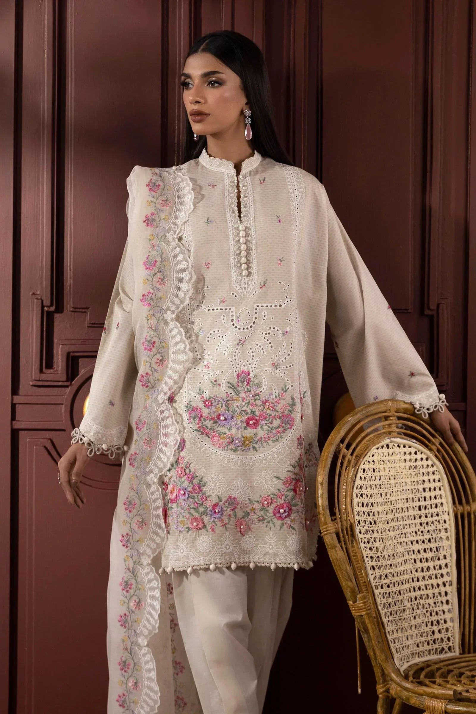 Sana Safinaz | Muzlin Spring 25 | M251-014A-3CT - Aqsa Fabrics