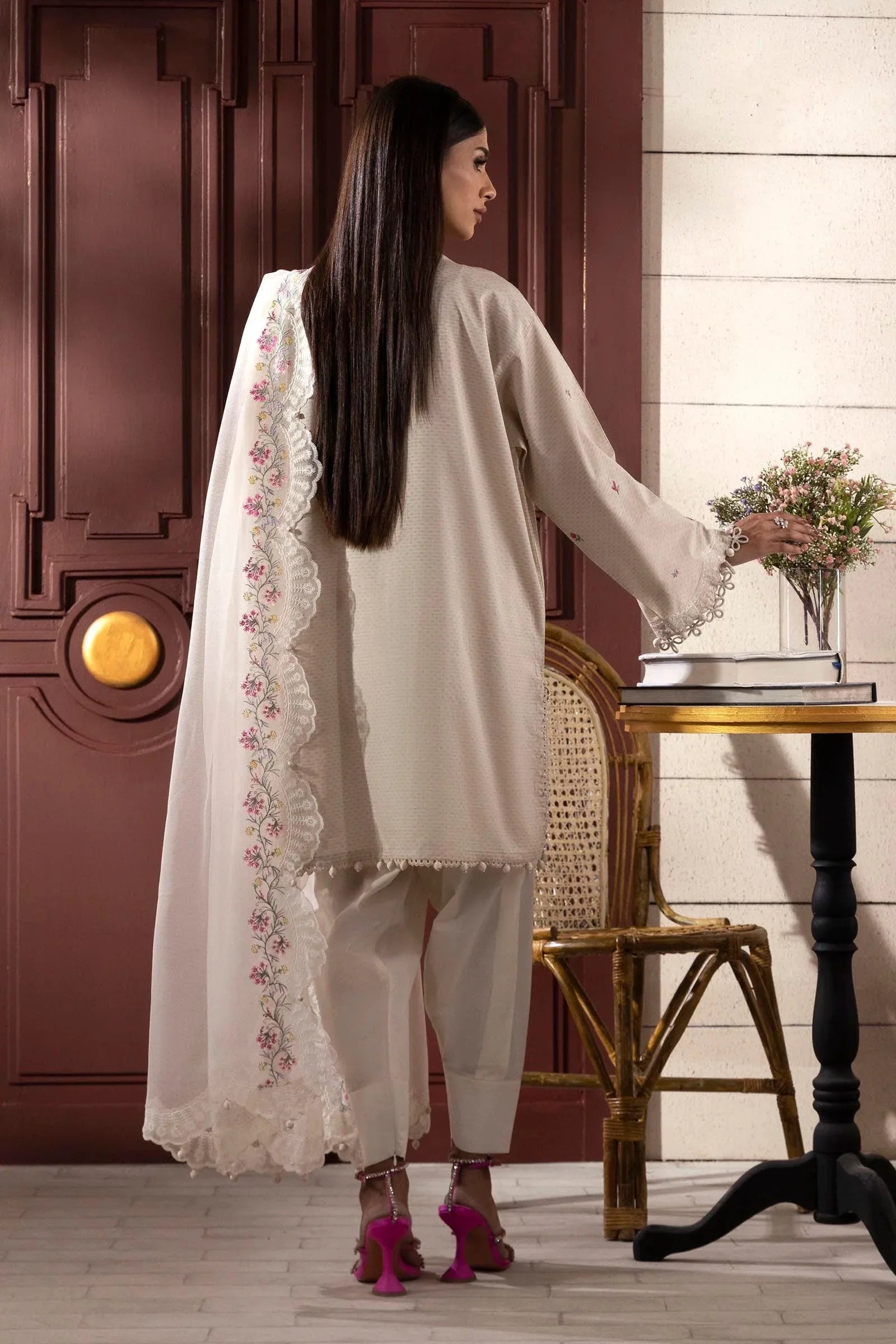 Sana Safinaz | Muzlin Spring 25 | M251-014A-3CT - Aqsa Fabrics