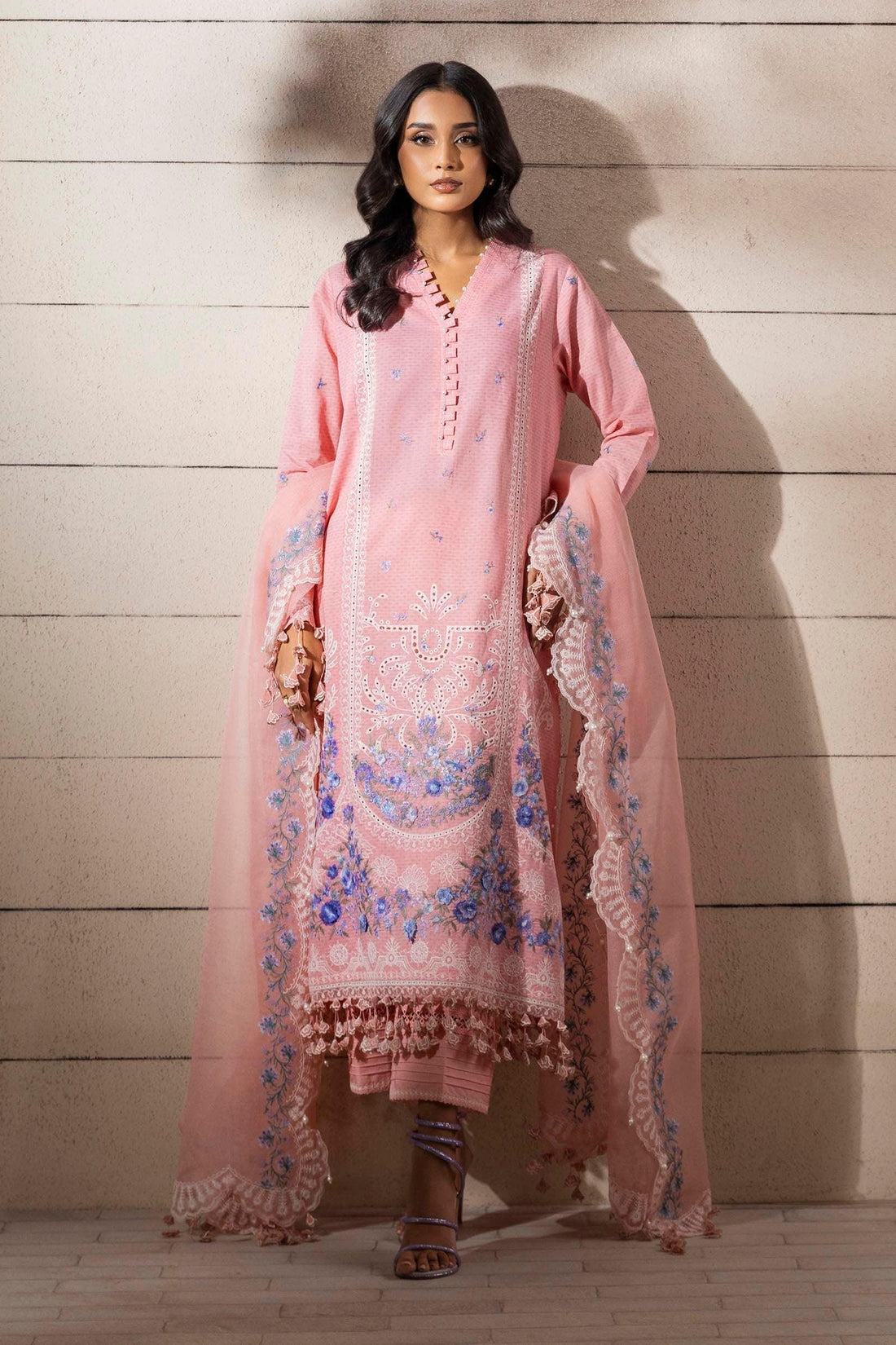 Sana Safinaz | Muzlin Spring 25 | M251-014B-3CT - Aqsa Fabrics
