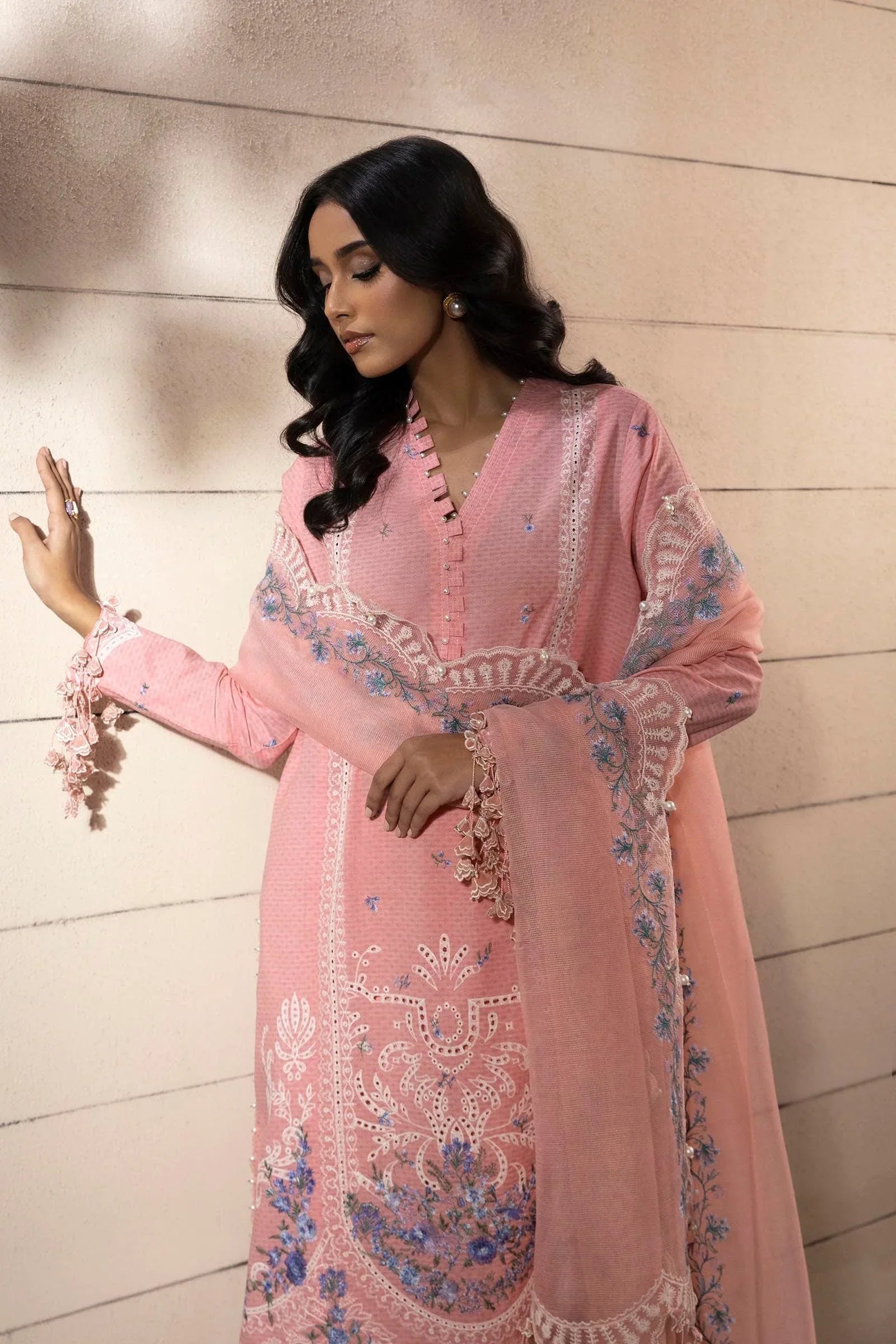 Sana Safinaz | Muzlin Spring 25 | M251-014B-3CT - Aqsa Fabrics