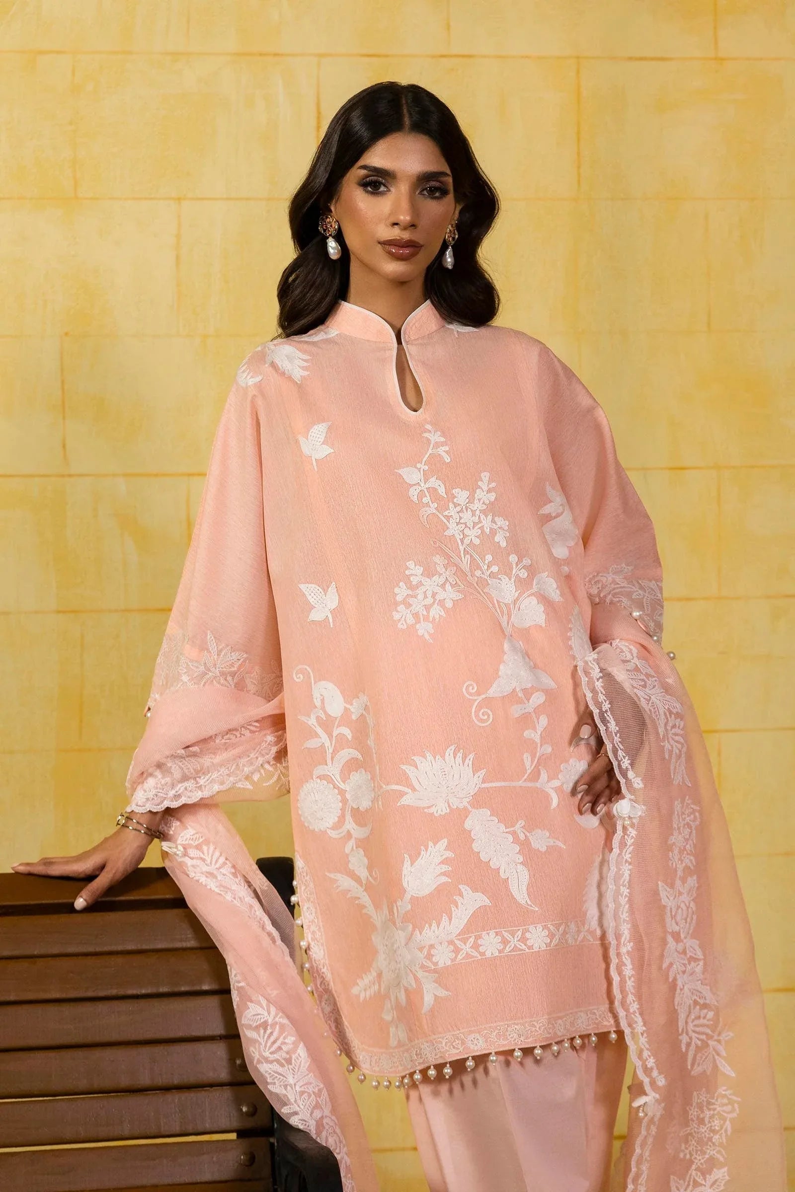 Sana Safinaz | Muzlin Spring 25 | M251-015A-3CT - Aqsa Fabrics