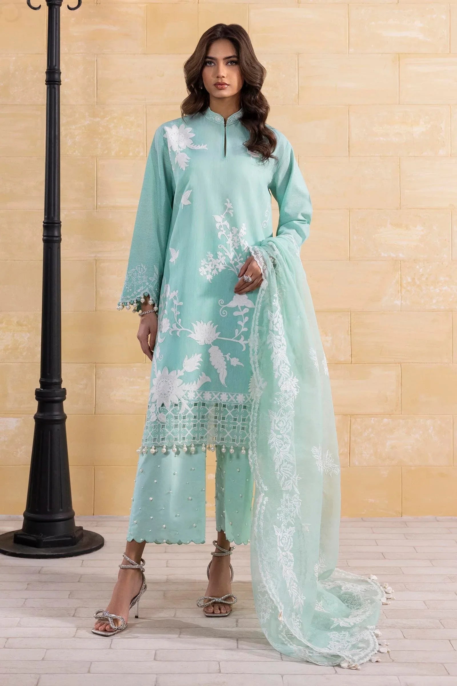 Sana Safinaz | Muzlin Spring 25 | M251-015B-3CT - Aqsa Fabrics