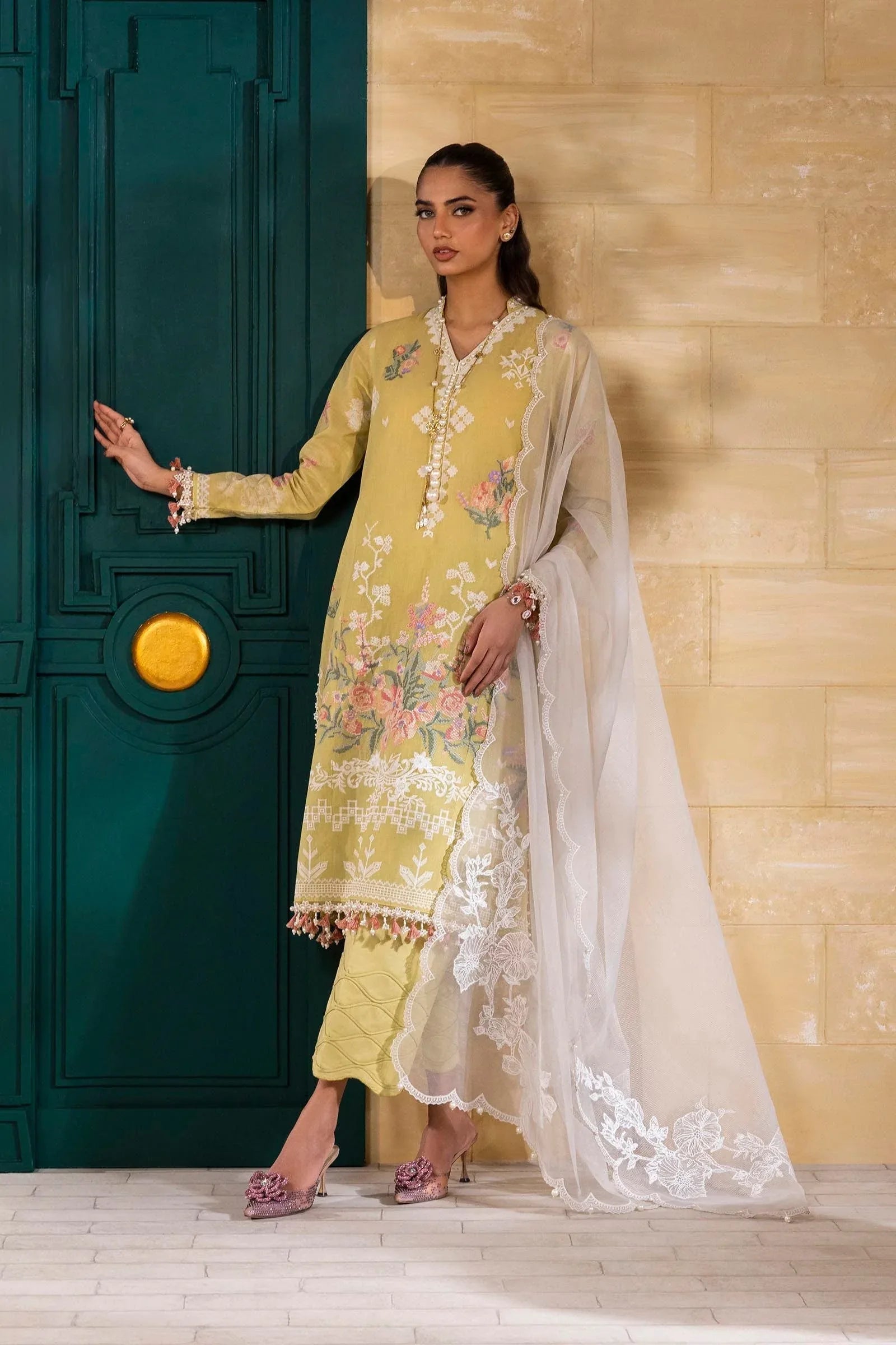 Sana Safinaz | Muzlin Spring 25 | M251-016B-3CT - Aqsa Fabrics