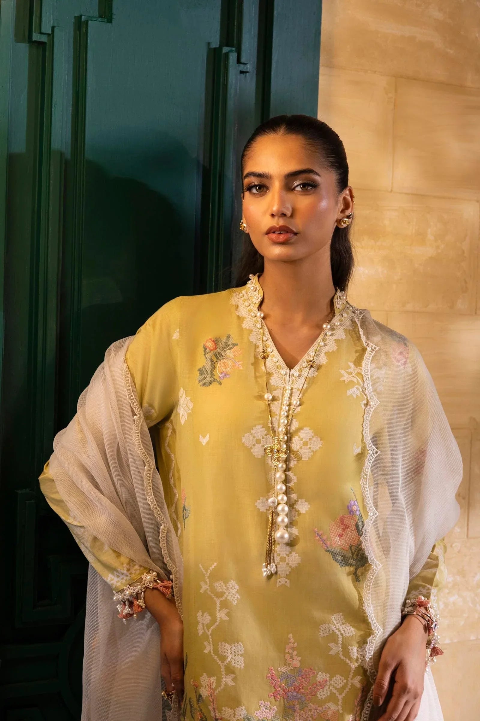 Sana Safinaz | Muzlin Spring 25 | M251-016B-3CT - Aqsa Fabrics