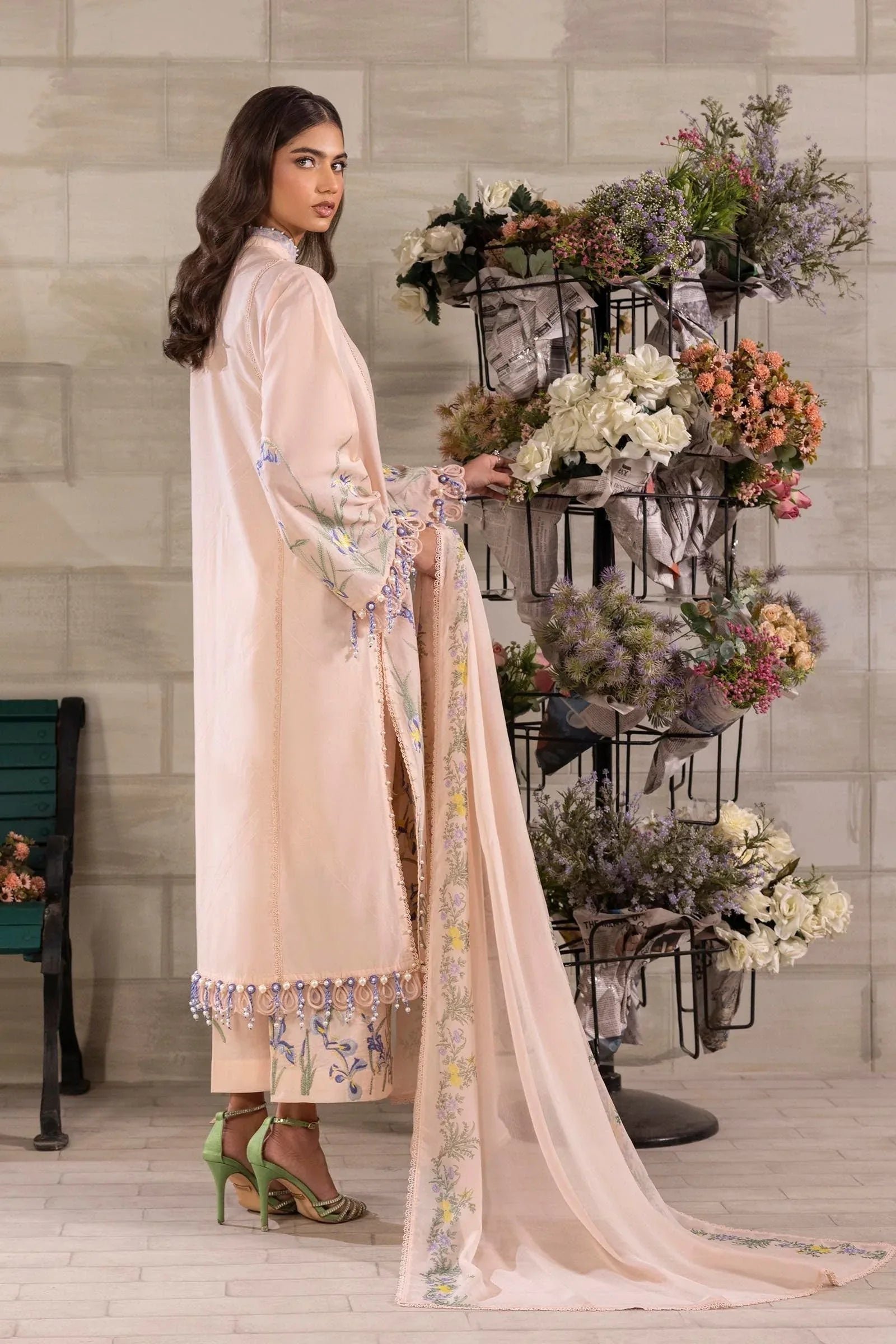 Sana Safinaz | Muzlin Spring 24 | M251-017B-3CJ - Aqsa Fabrics