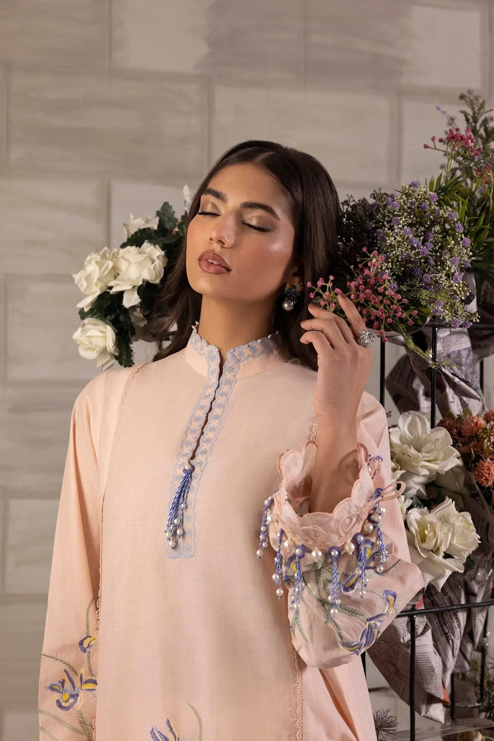 Sana Safinaz | Muzlin Spring 25 | M251-017B-3CJ - Aqsa Fabrics