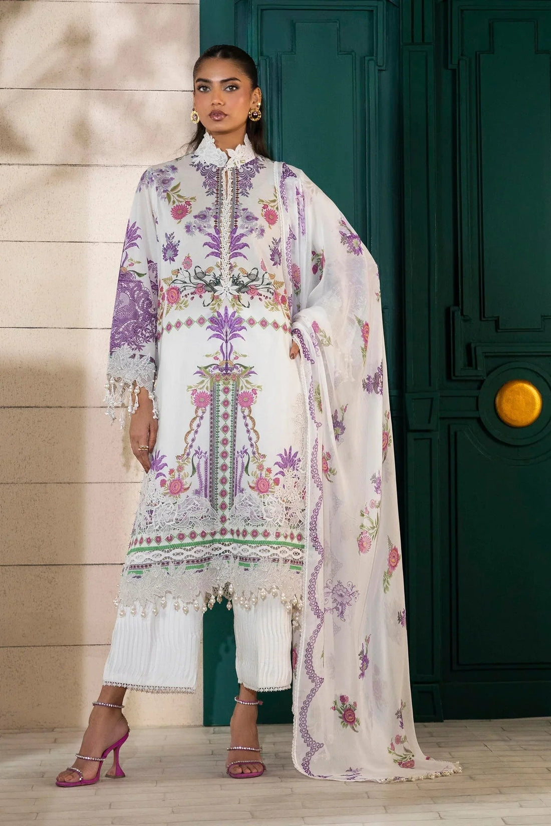 Sana Safinaz | Muzlin Spring 25 | M251-019A-3CS - Aqsa Fabrics